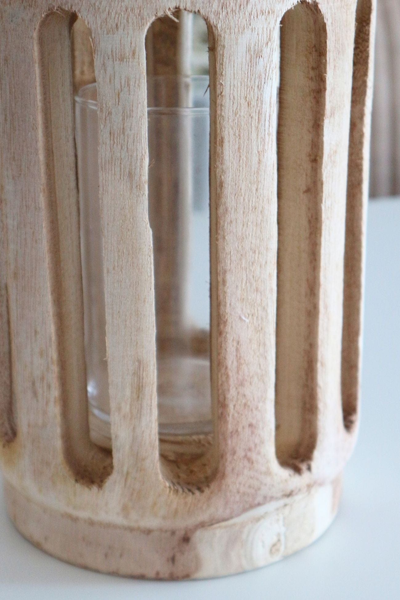 Item International Zaria Zaria - Lanterna in legno di paulownia con interno in vetro | Item International