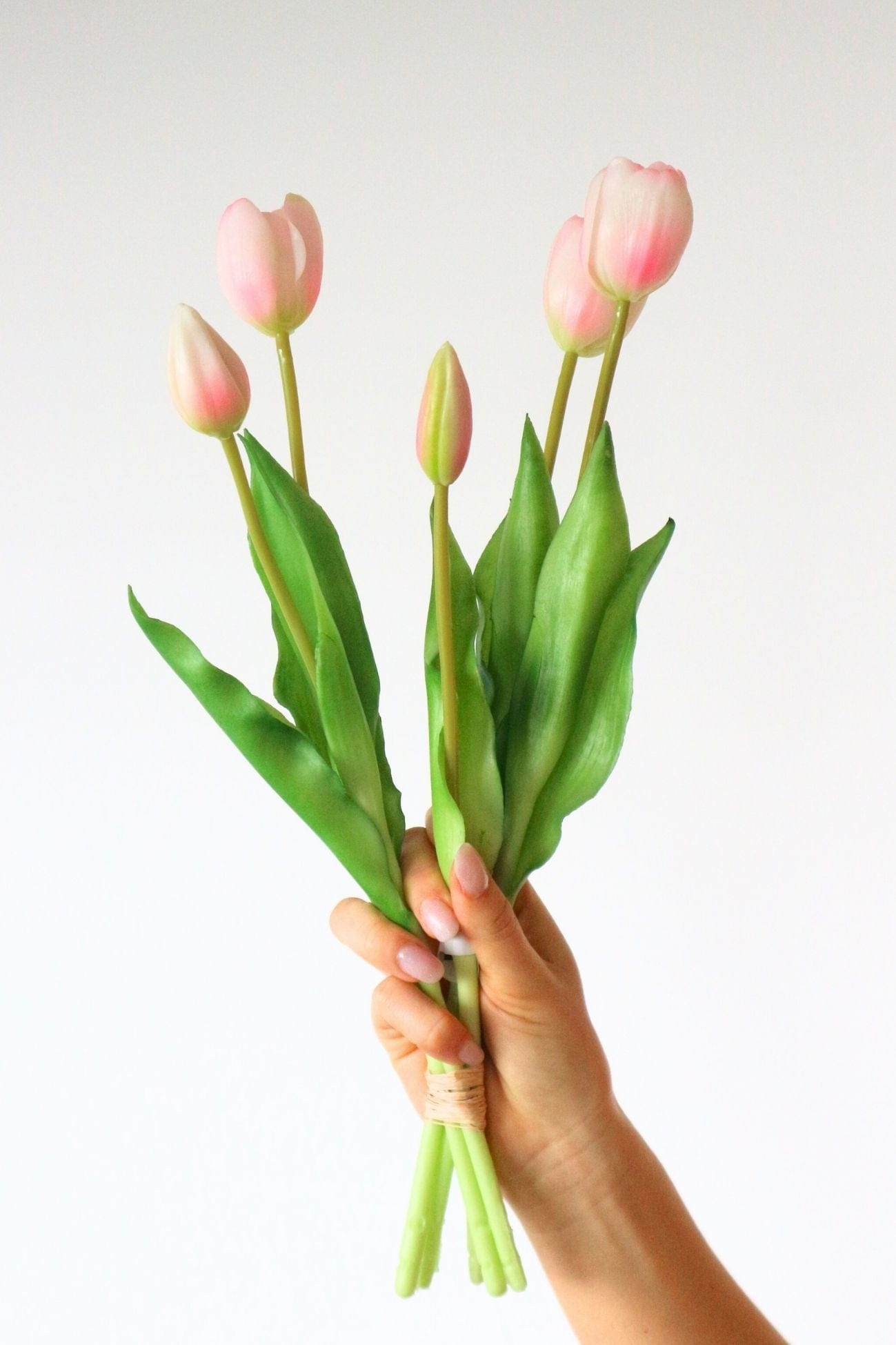 Jolipa Aletheia Aletheia - Mazzo di 5 tulipani artificiali color rosa 40 cm | Jolipa