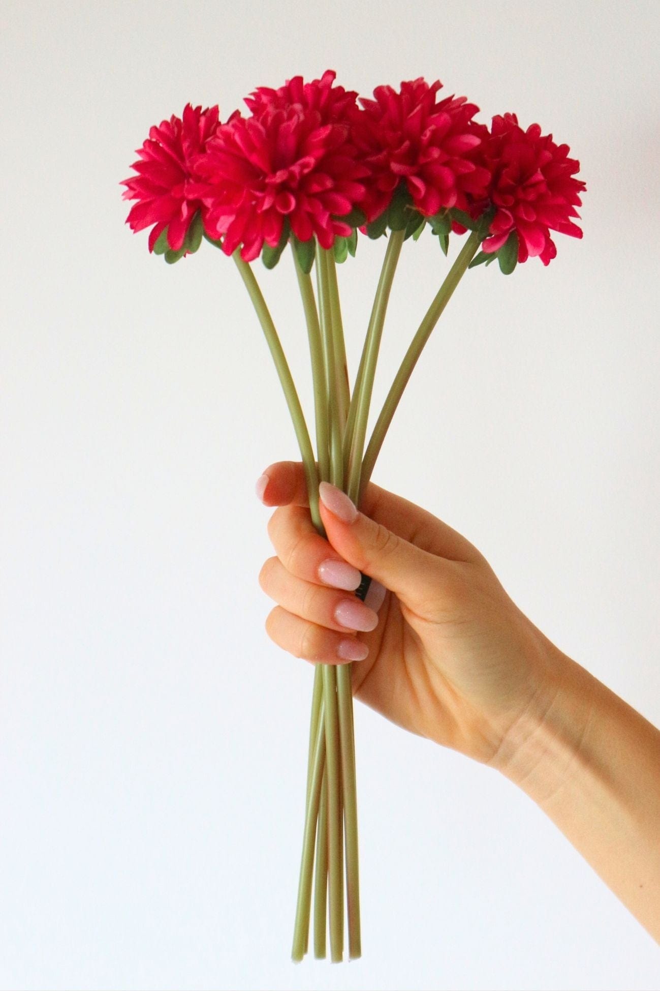 Jolipa Dahlia Dahlia - Mazzo di 7 dalie artificiali color fucsia 33 cm | Jolipa