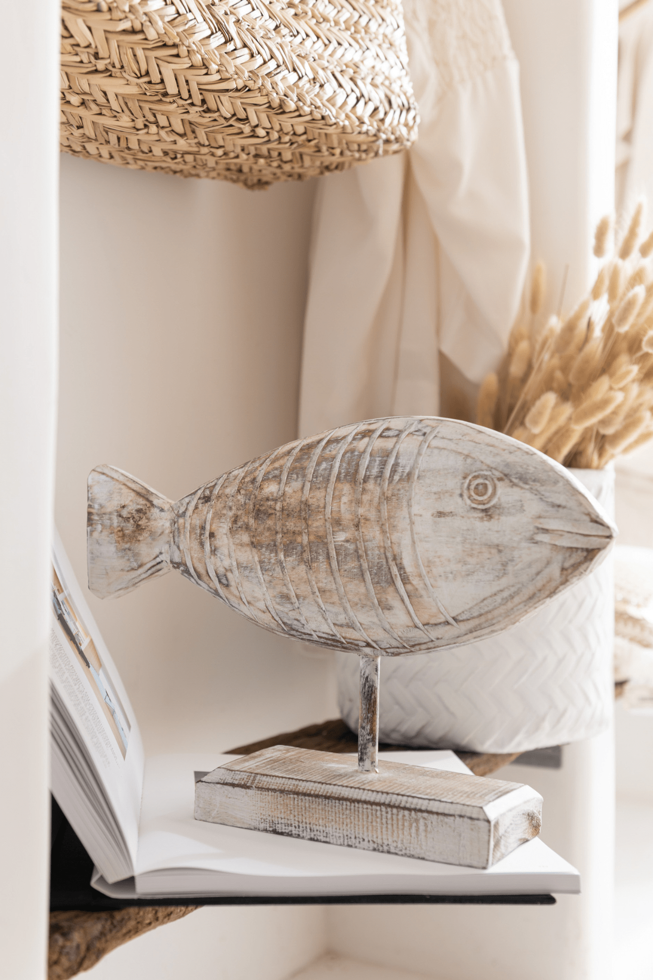 Jolipa Driftwood Blues Pesce in legno di albasia