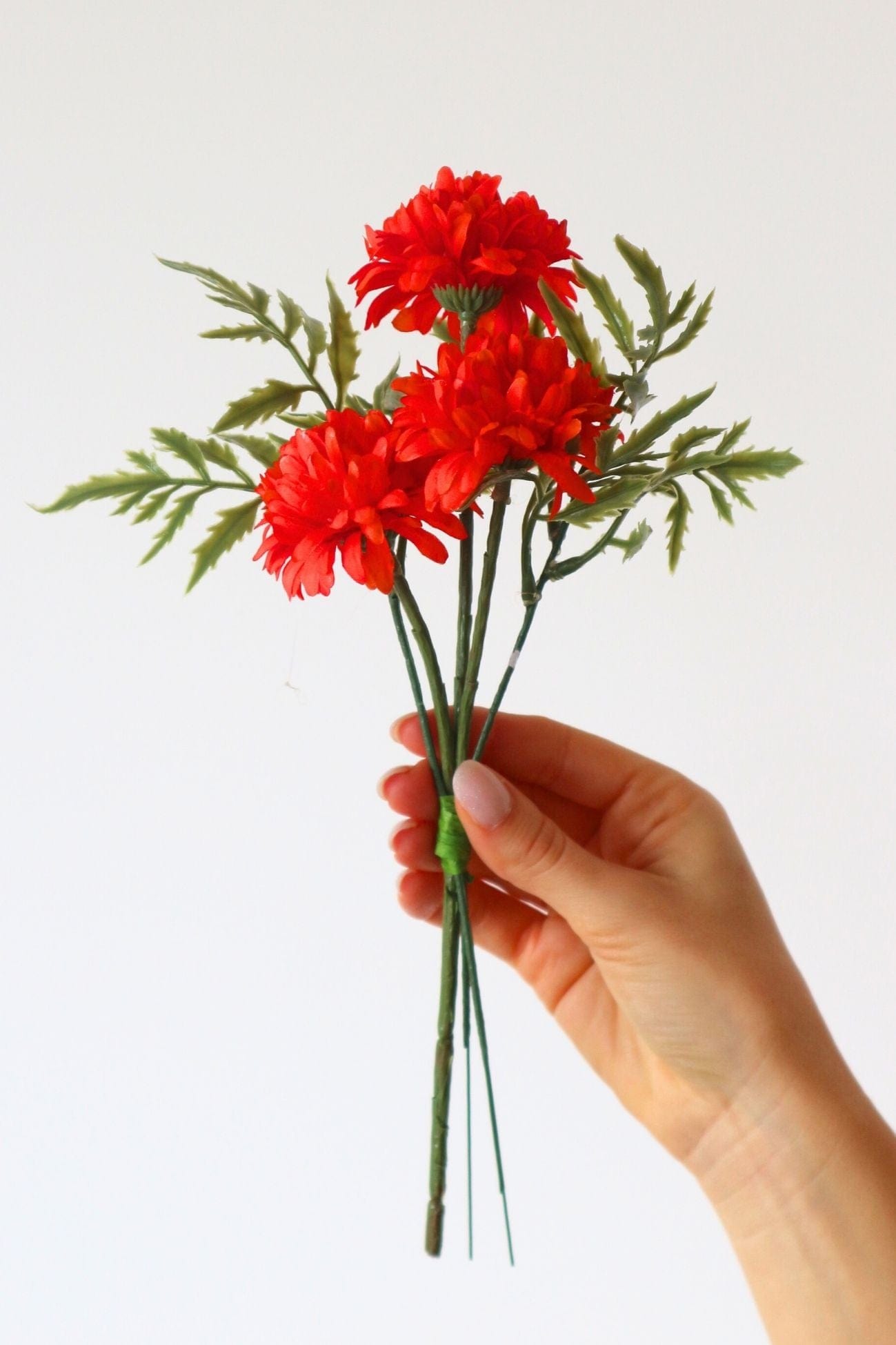 Jolipa Krisan Krisan - Mazzo di 3 crisantemi artificiali color giallo 30 cm | Jolipa