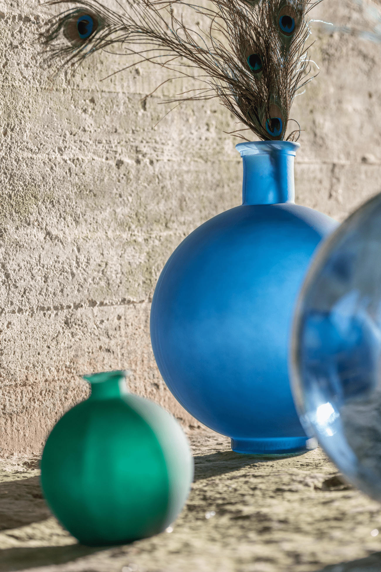 Jolipa Verre Vaso ampolla in vetro verde opaco