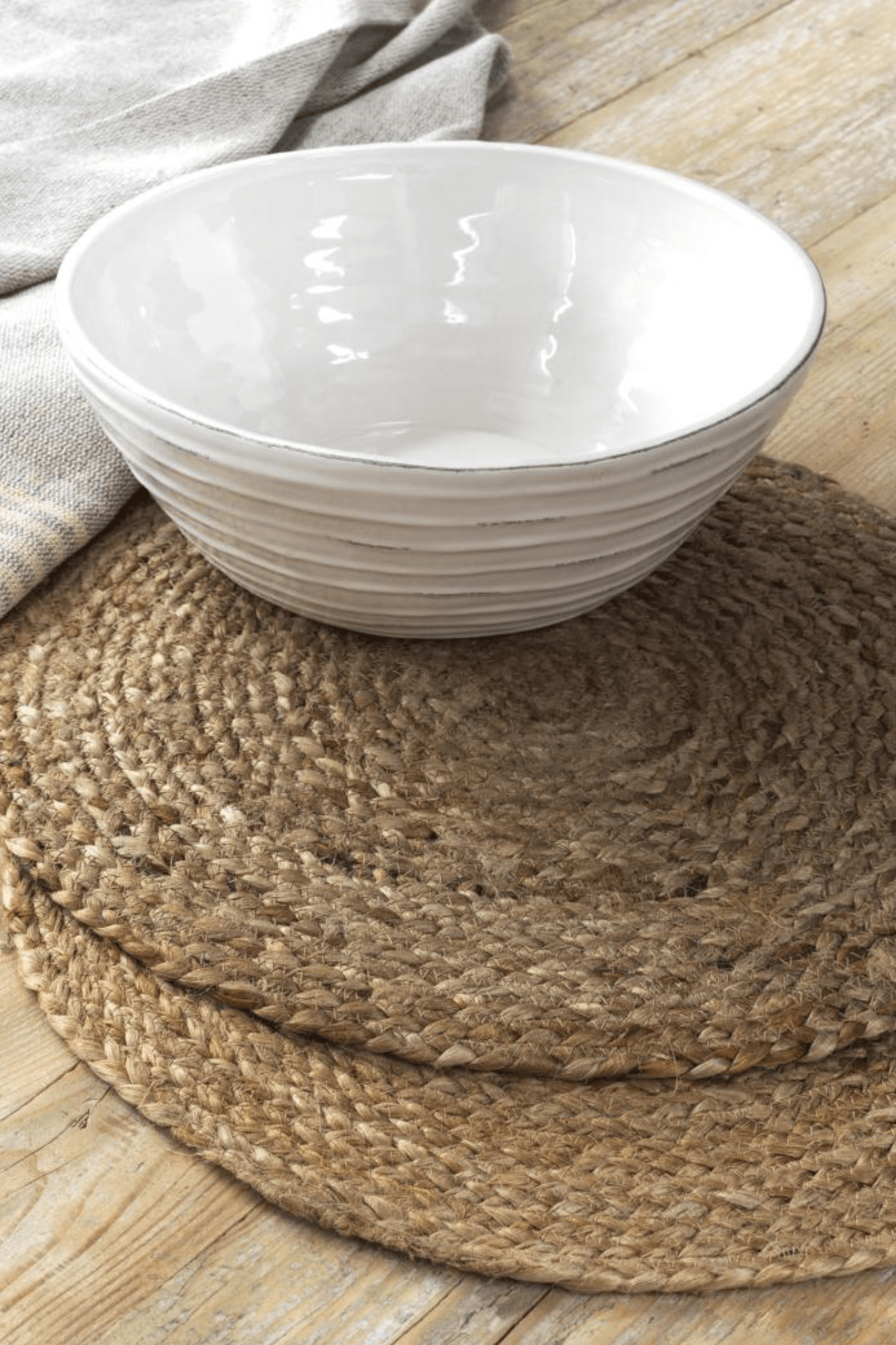 Luxe Lodge Alys Insalatiera grande in ceramica bianca