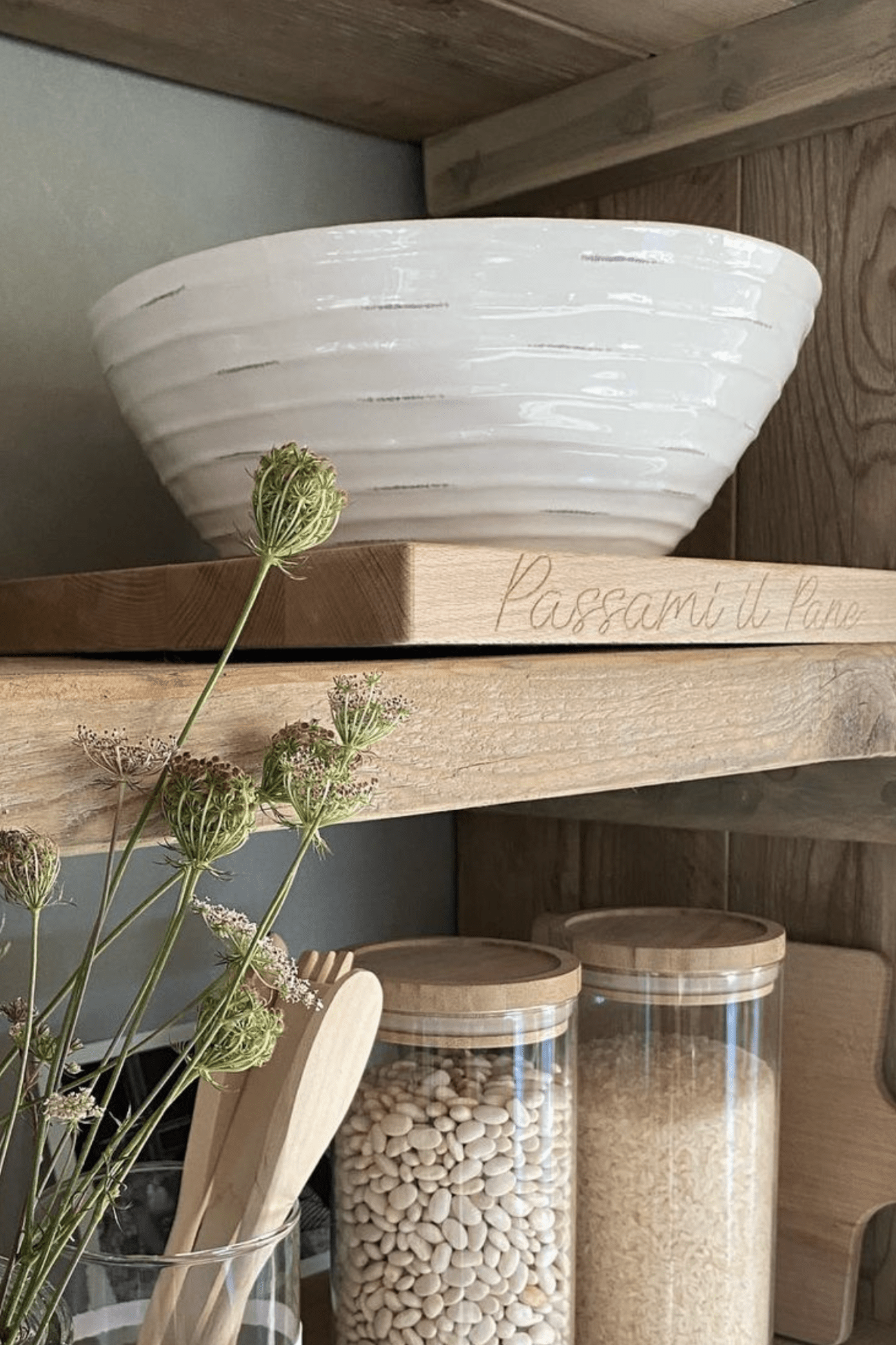 Luxe Lodge Alys Insalatiera grande in ceramica bianca