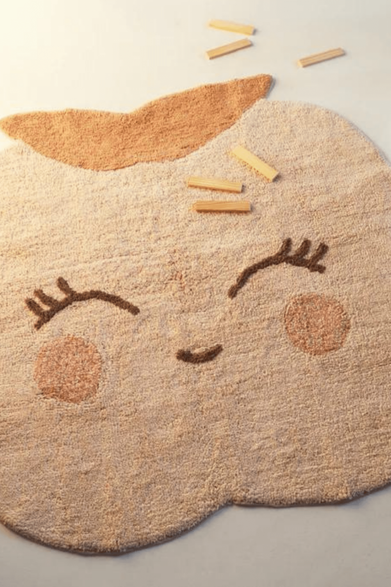 Nattiot Marlo Tappeto a forma di mela per bambini 105x95