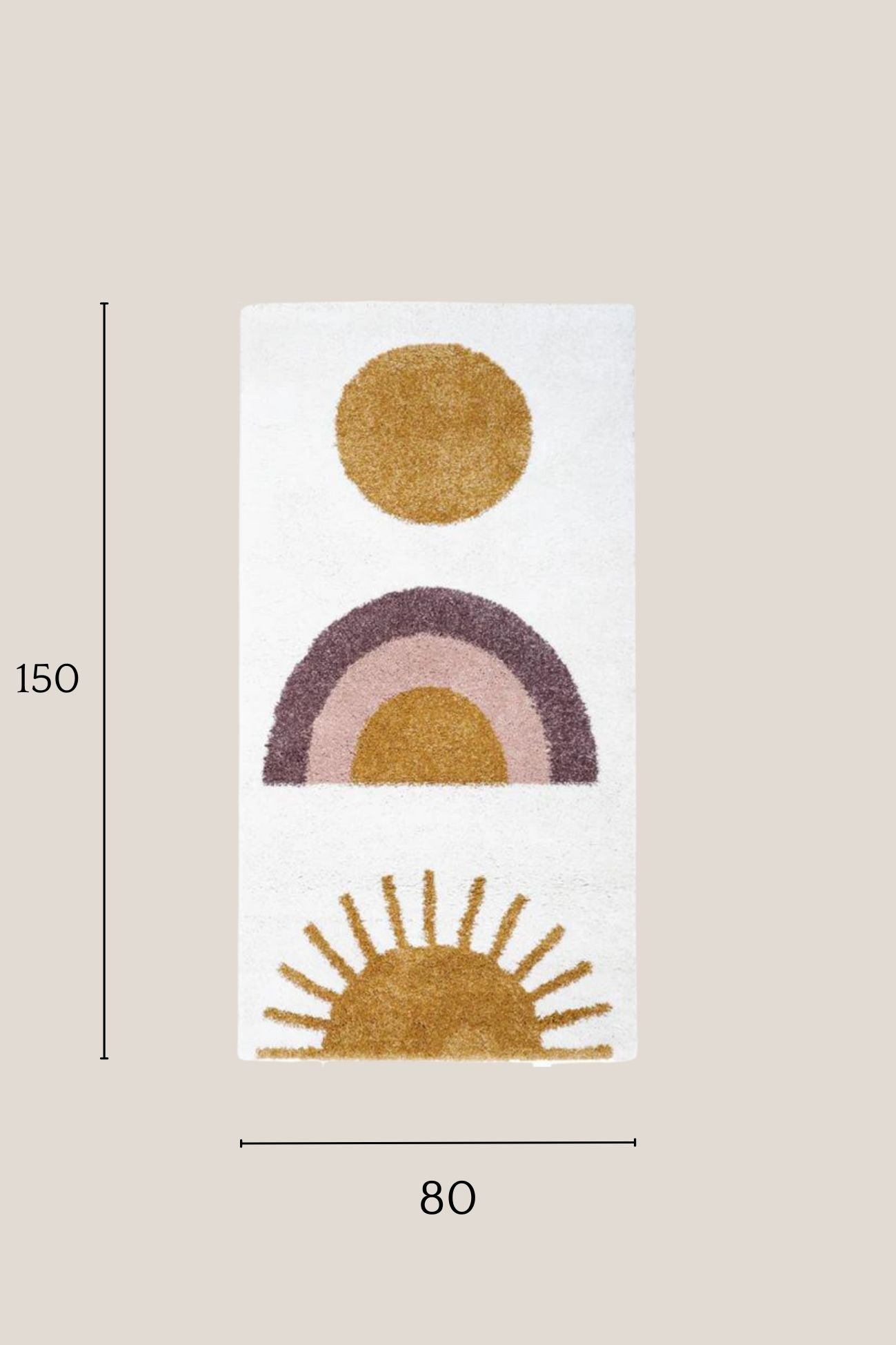 Nattiot Rainbow Rainbow - Tappeto rettangolare con fantasia arcobaleno 150x80 | Nattiot