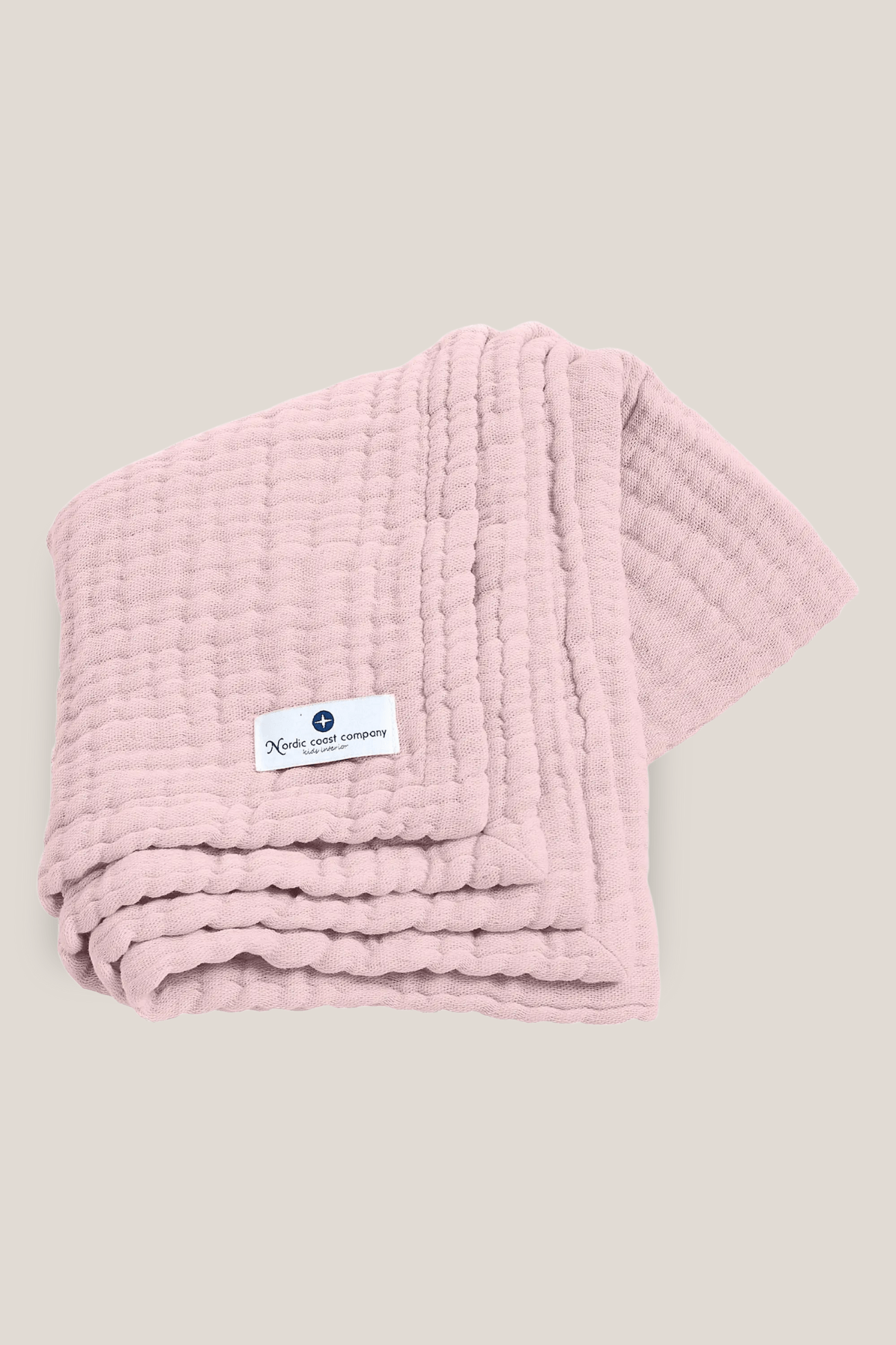 Nordic Coast Company Pluma Copertina in mussola per neonati rosa 80x80