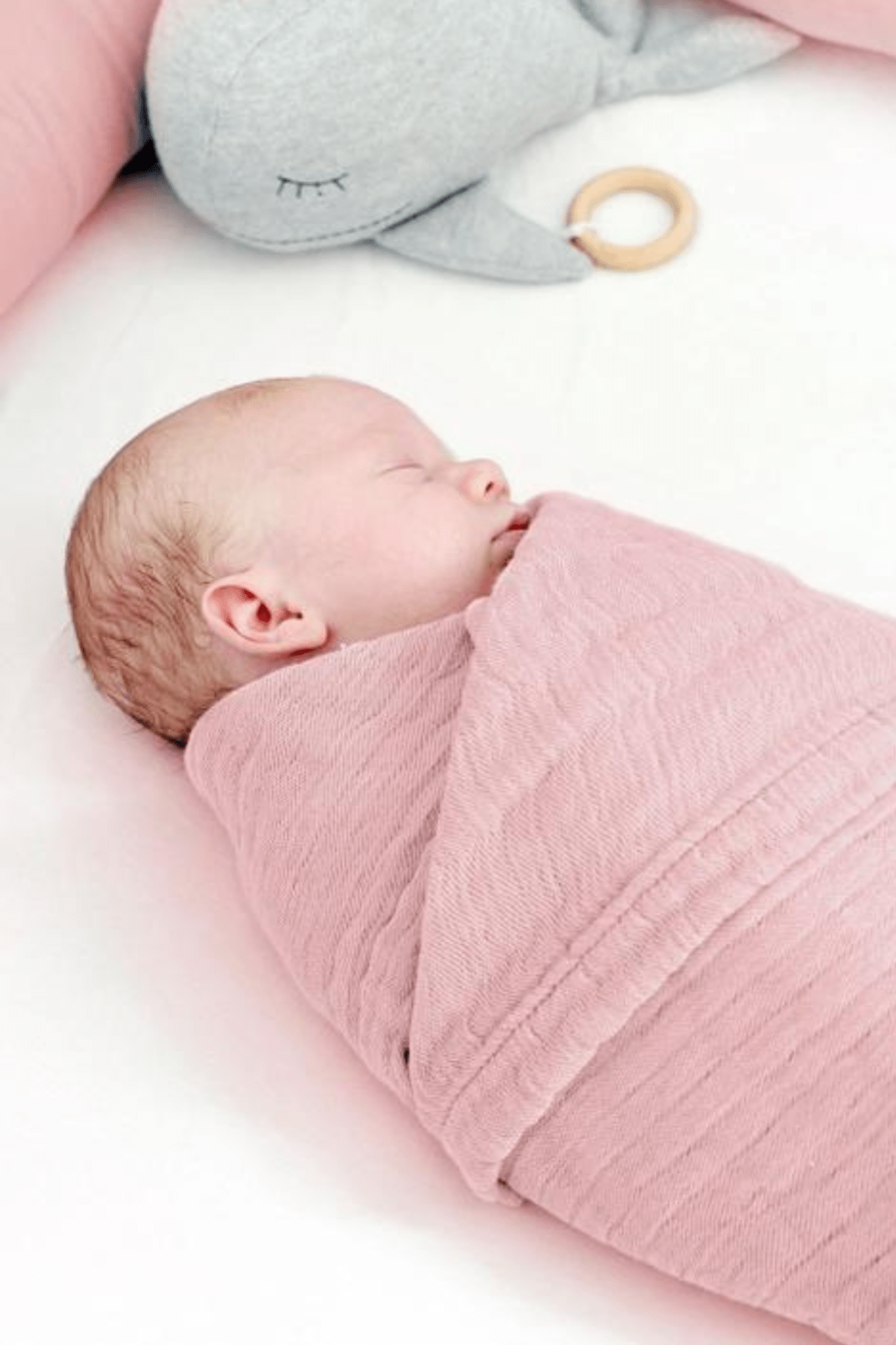 Nordic Coast Company Pluma Copertina in mussola per neonati rosa 80x80