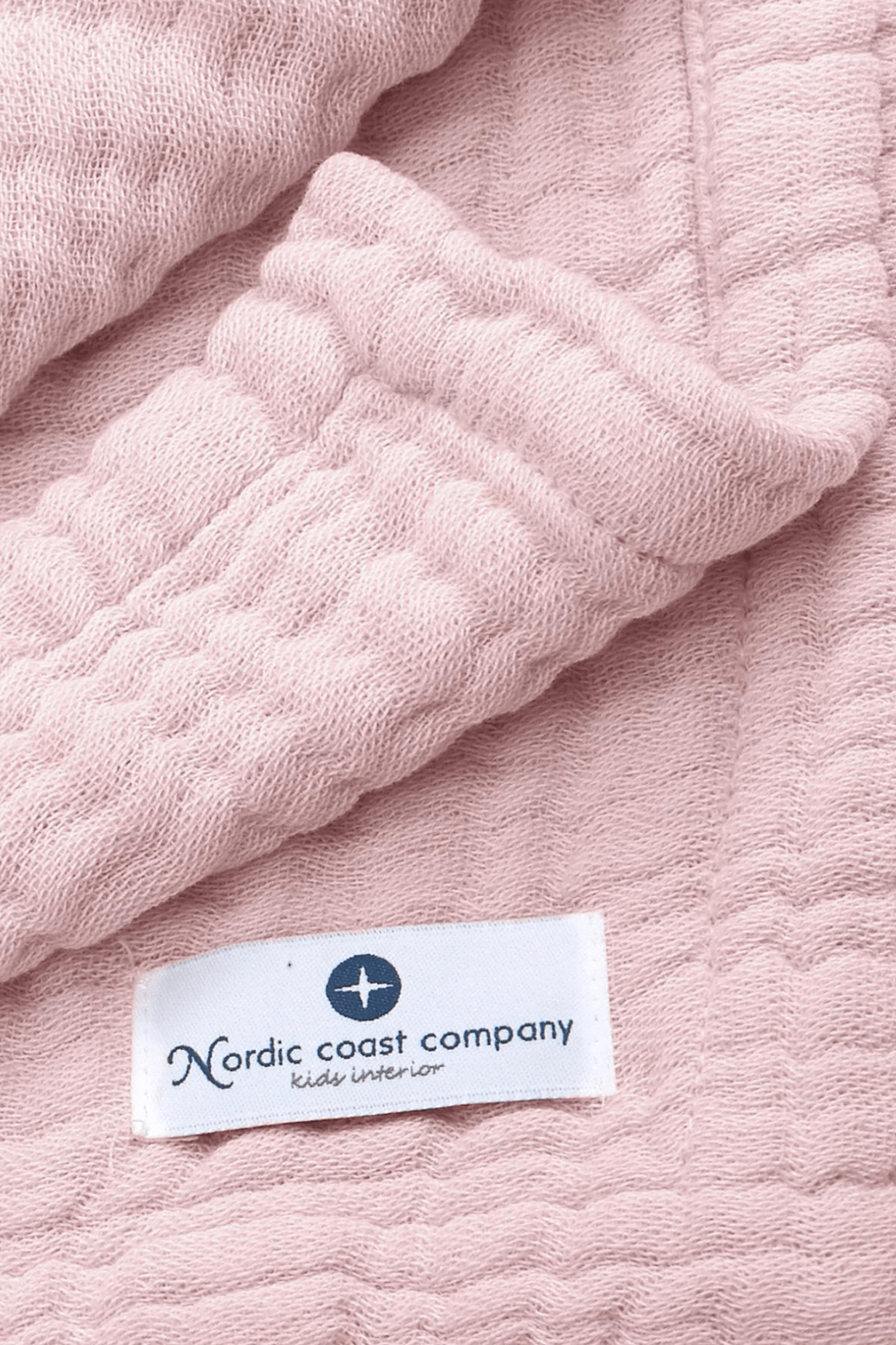 Nordic Coast Company Pluma Copertina in mussola per neonati rosa 80x80