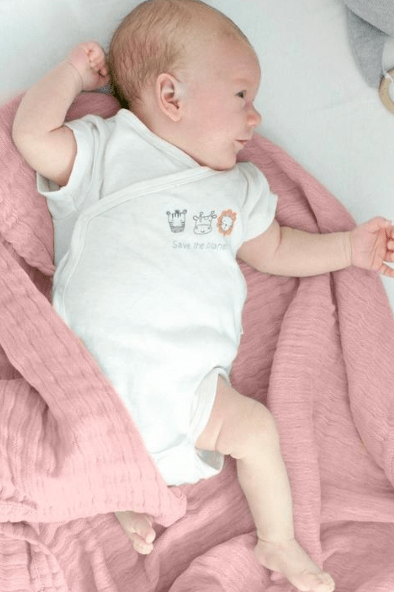 Nordic Coast Company Pluma Copertina in mussola per neonati rosa 80x80