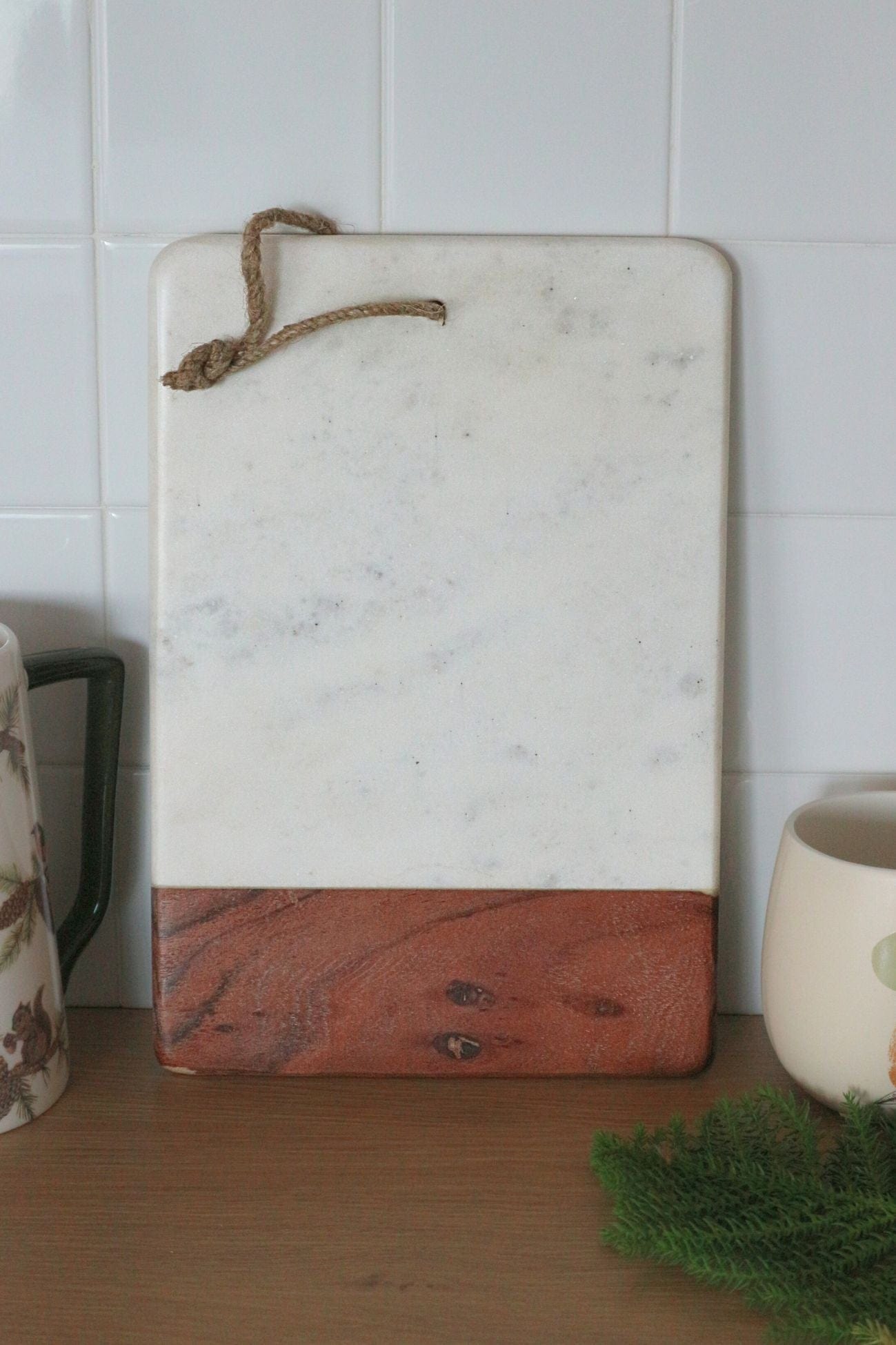 Novità Home Frank Frank - Tagliere in marmo e legno di acacia 30x20cm | Novità Home