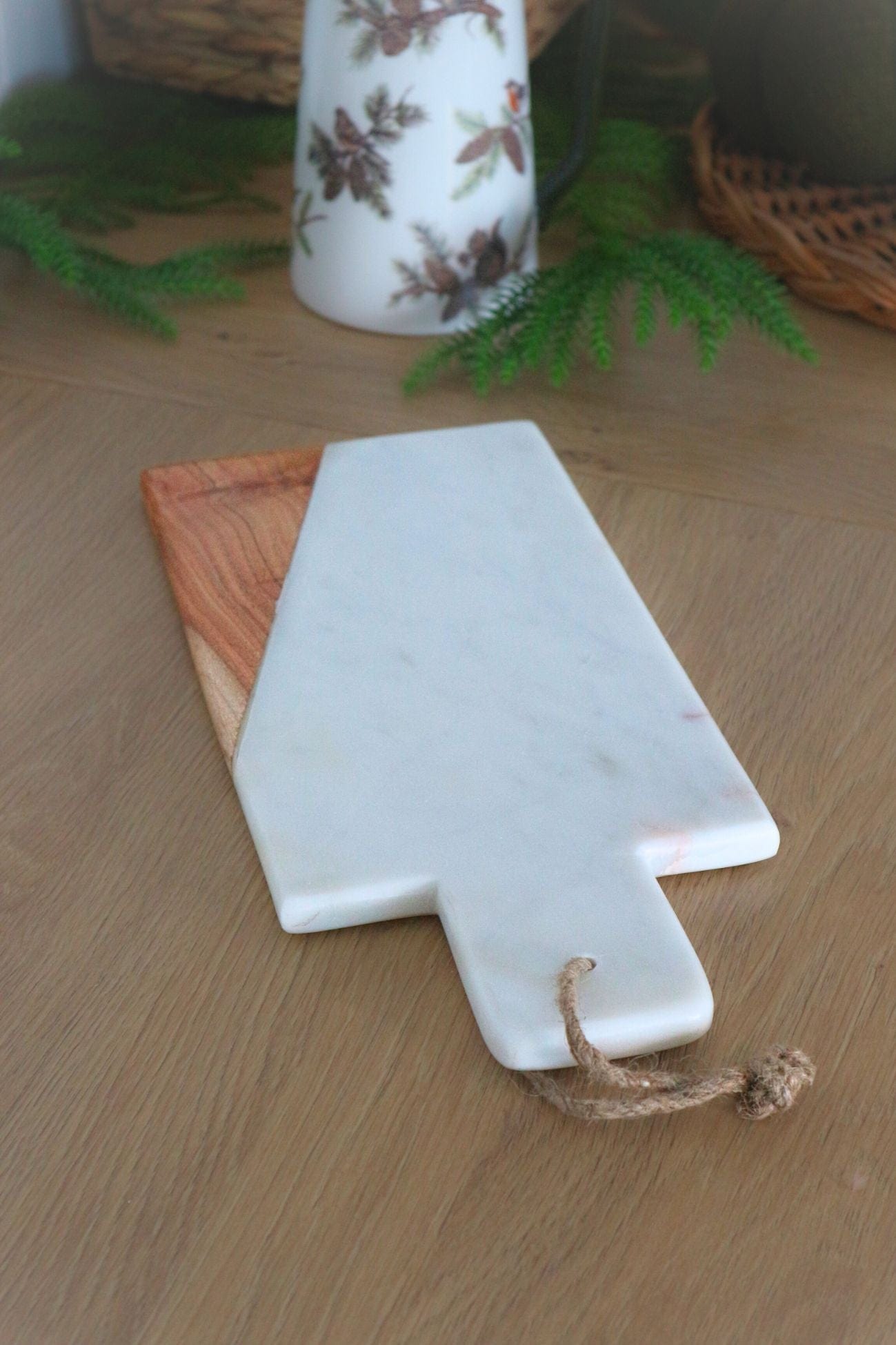 Novità Home Frank Frank - Tagliere in marmo e legno di acacia 35x15cm | Novità Home