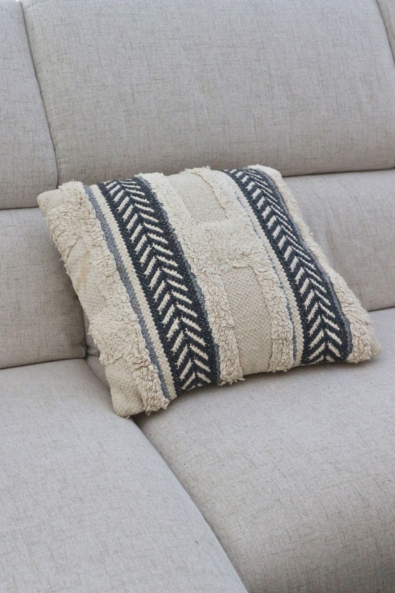 Novità Home Luntai Luntai - Cuscino arredo in cotone con fantasia a righe | Novità Home