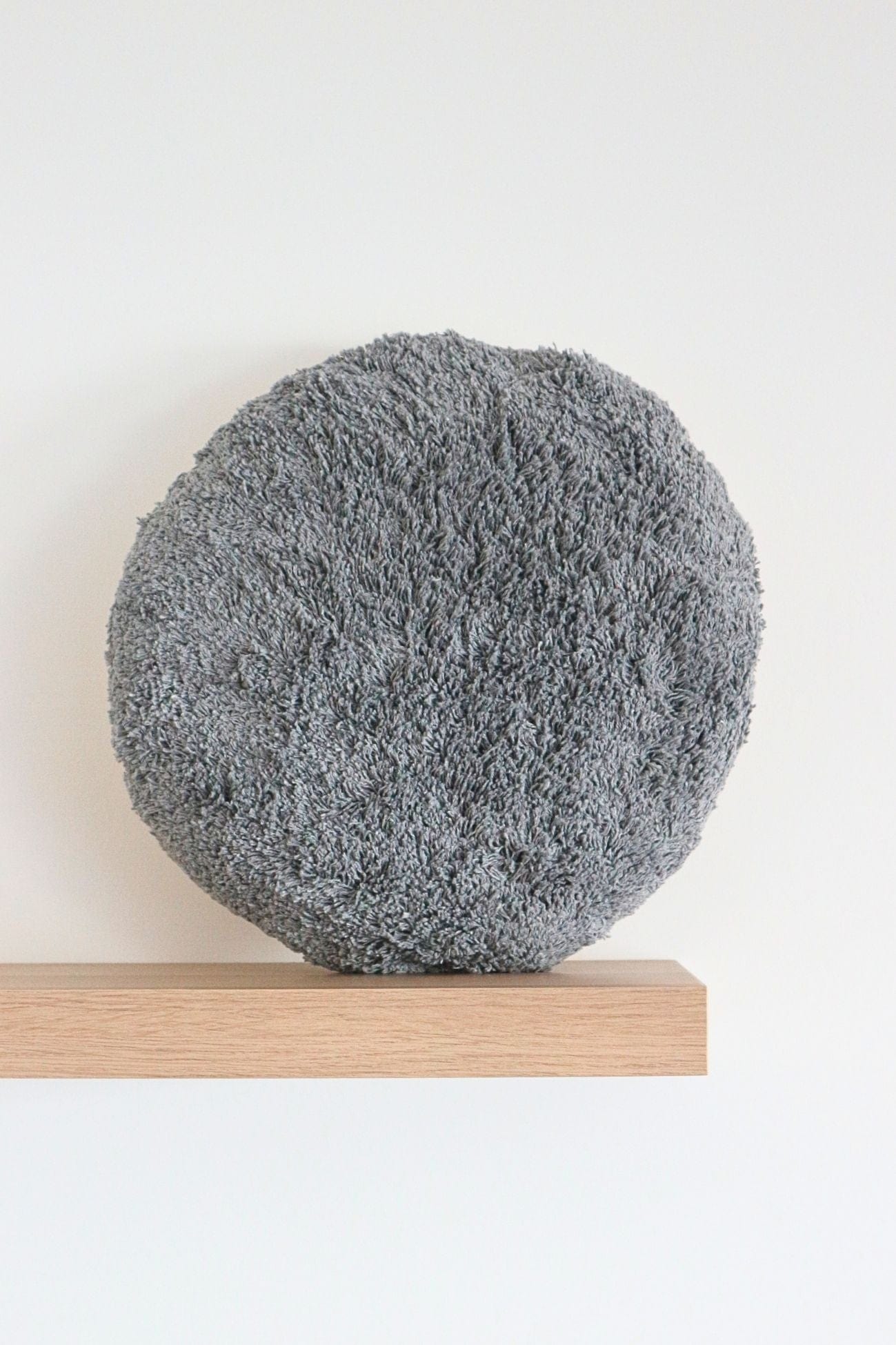 Novità Home Pelosotto Pelosotto - Cuscino arredo tondo imbottito in cotone color azzurro | Novità Home