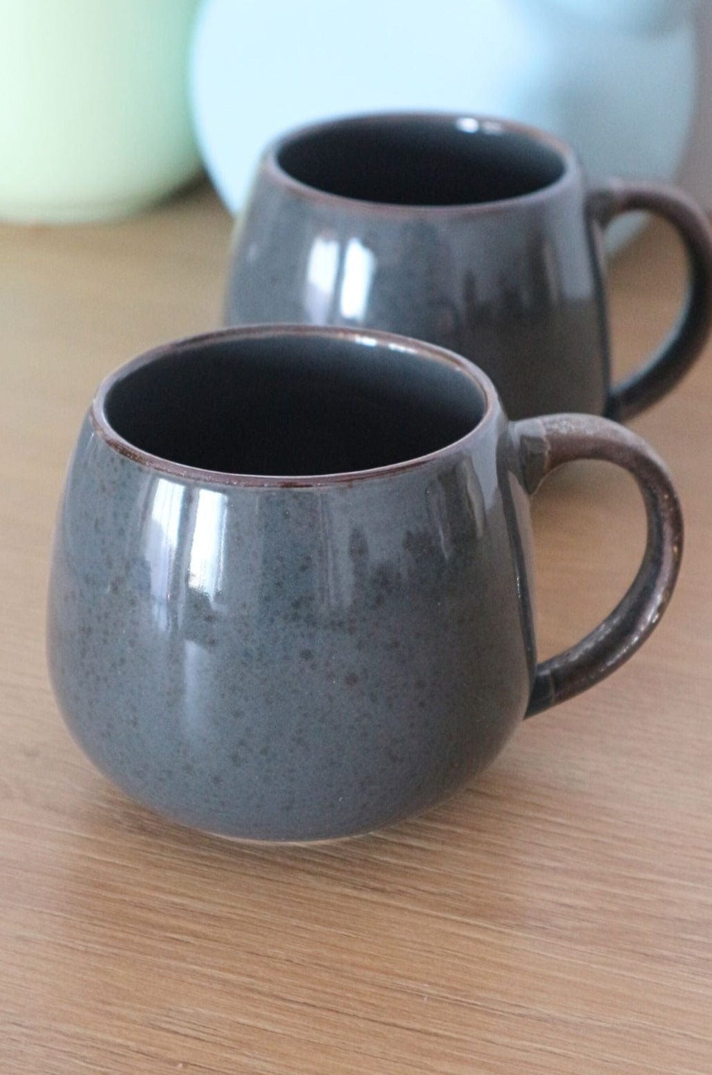 Novità Home Rience Rience - Tazza in ceramica blu con finitura marrone 350ml | Novità Home