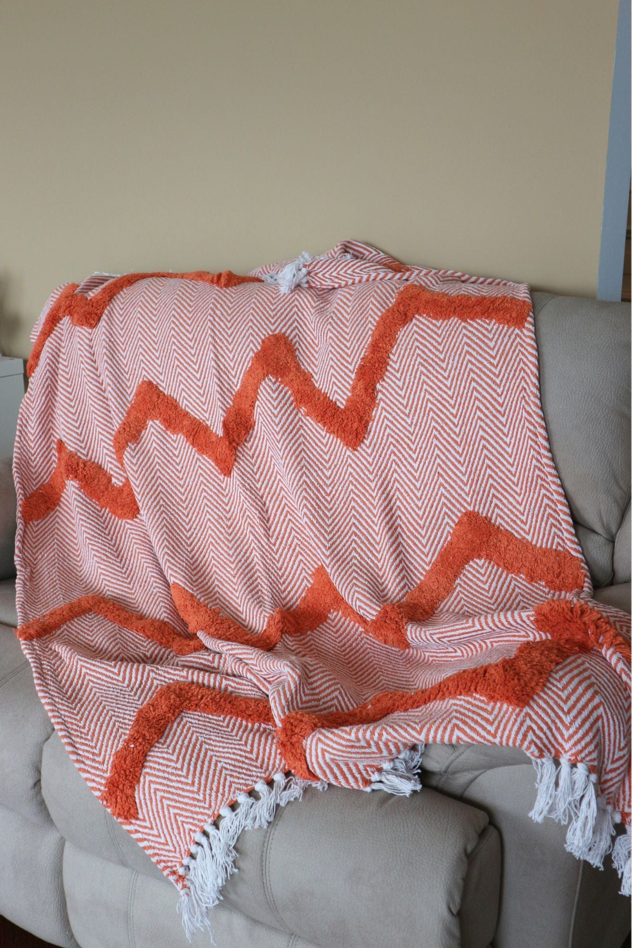 Novità Home Zig Zag Zig Zag - Plaid in cotone con decori zig zag | Novità Home