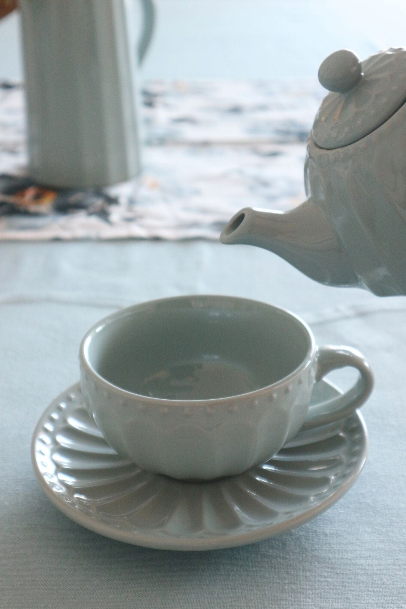 Nuvole di Stoffa Demetra Demetra - Tazza e teiera in ceramica color tiffany | Nuvole di Stoffa