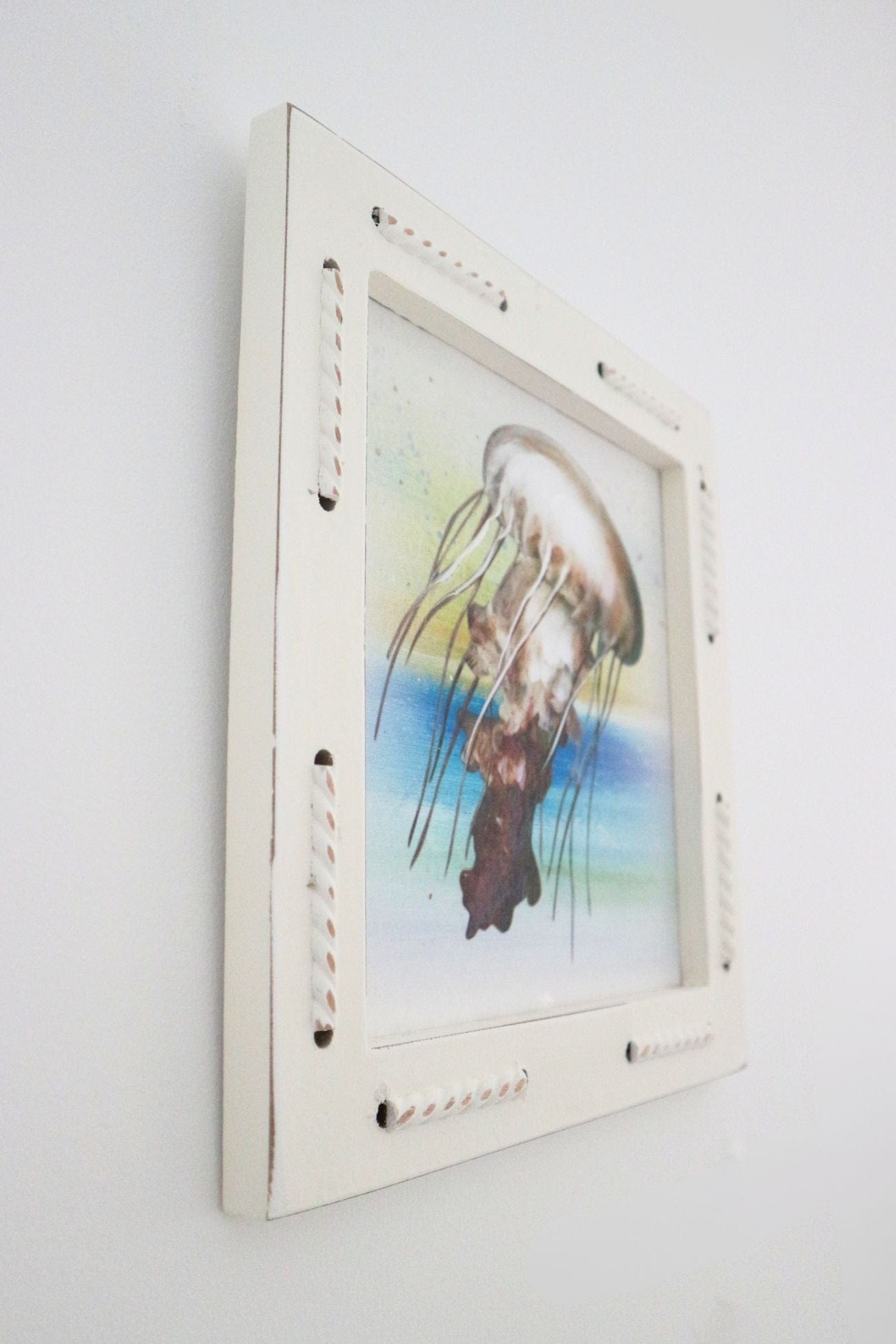 Nuvole di Stoffa Glauco Glauco - Quadretto quadrato in legno in stile costiero 33 cm | Nuvole di Stoffa