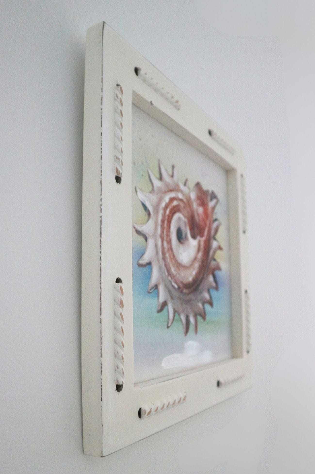 Nuvole di Stoffa Glauco Glauco - Quadretto quadrato in legno in stile costiero 33 cm | Nuvole di Stoffa