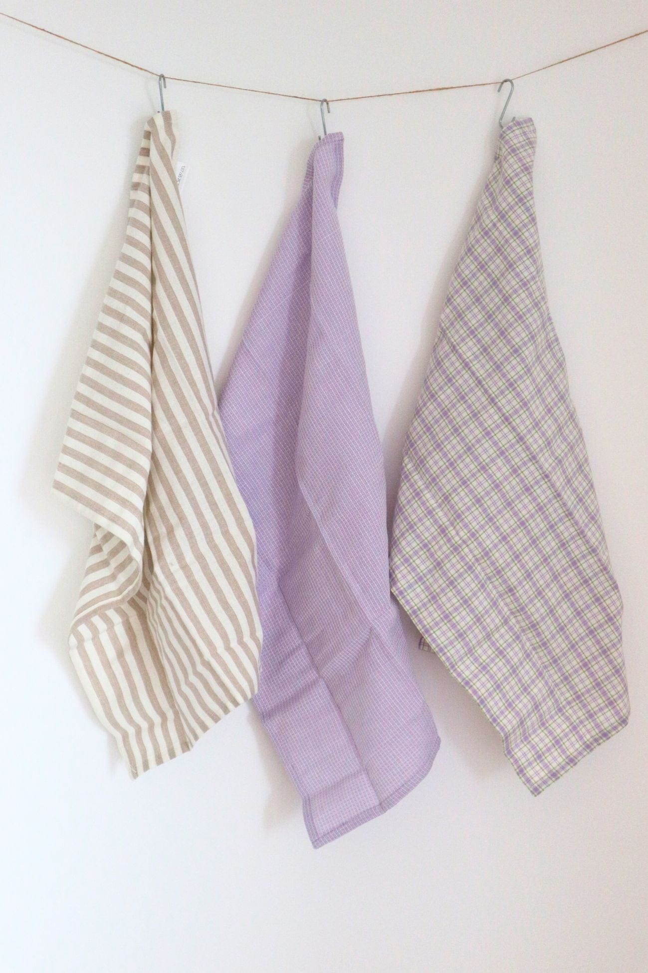 Nuvole di Stoffa Ice Cream Ice Cream - Set di 3 canovacci e cestino grigio in cotone | Nuvole di Stoffa