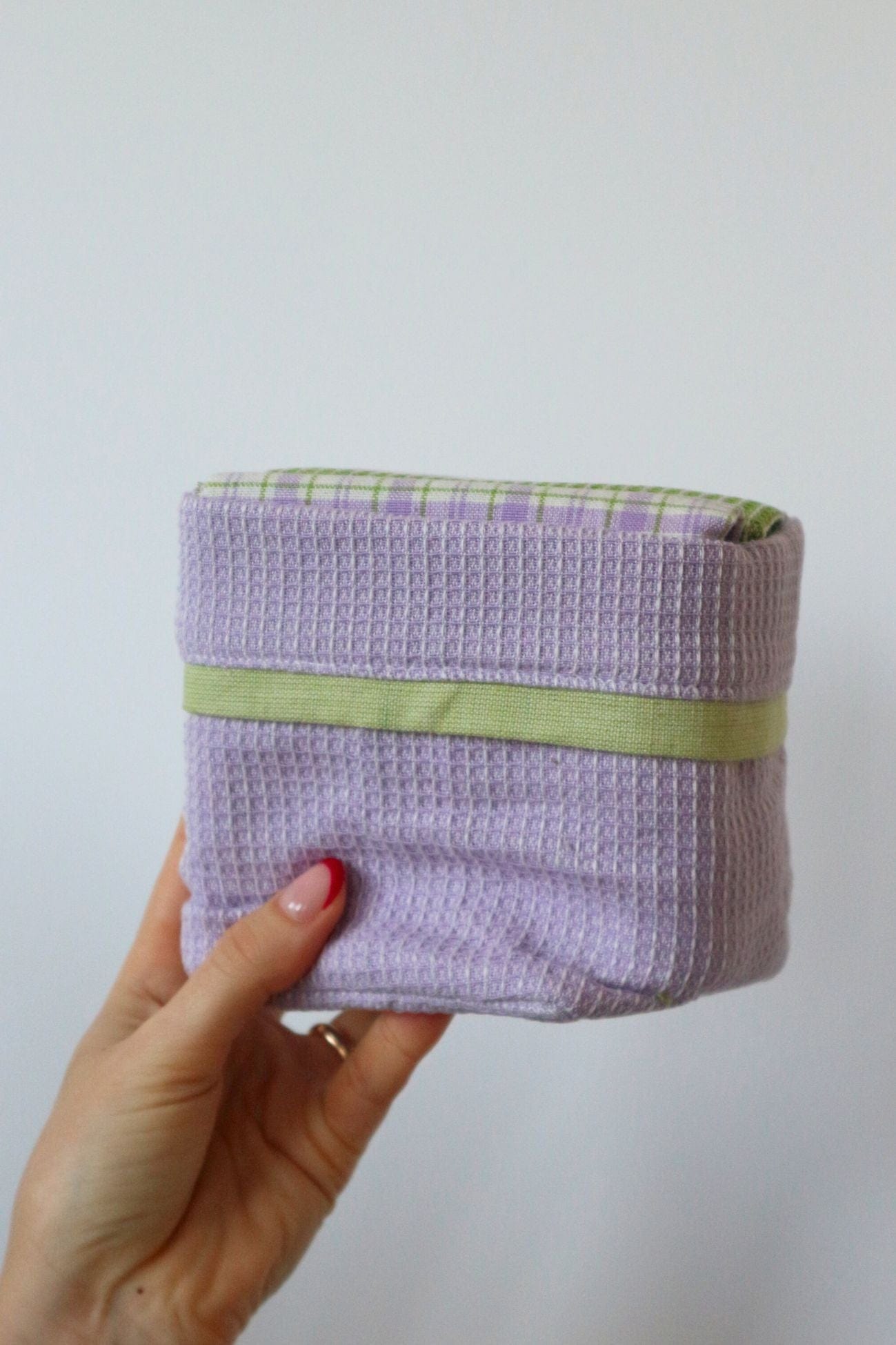 Nuvole di Stoffa Ice Cream Ice Cream - Set di 3 canovacci e cestino lilla in cotone | Nuvole di Stoffa