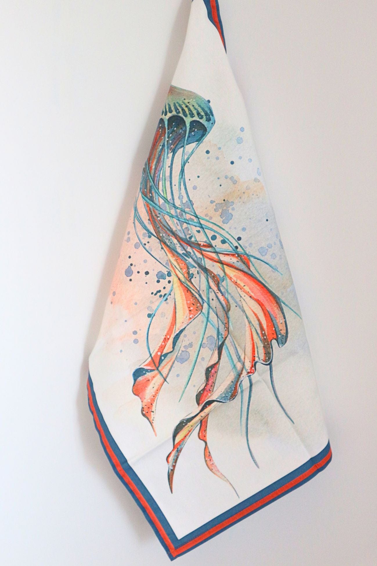 Nuvole di Stoffa Nautilus Nautilus - Canovaccio in cotone in stile marinaro con medusa | Nuvole di Stoffa