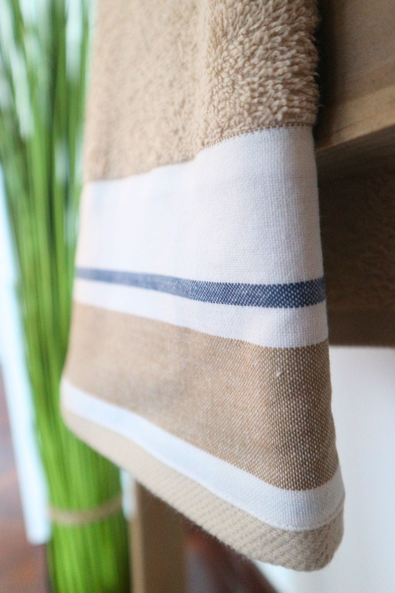 Nuvole di Stoffa Nautilus Nautilus - Coppia asciugamano viso e ospite in cotone beige | Nuvole di Stoffa