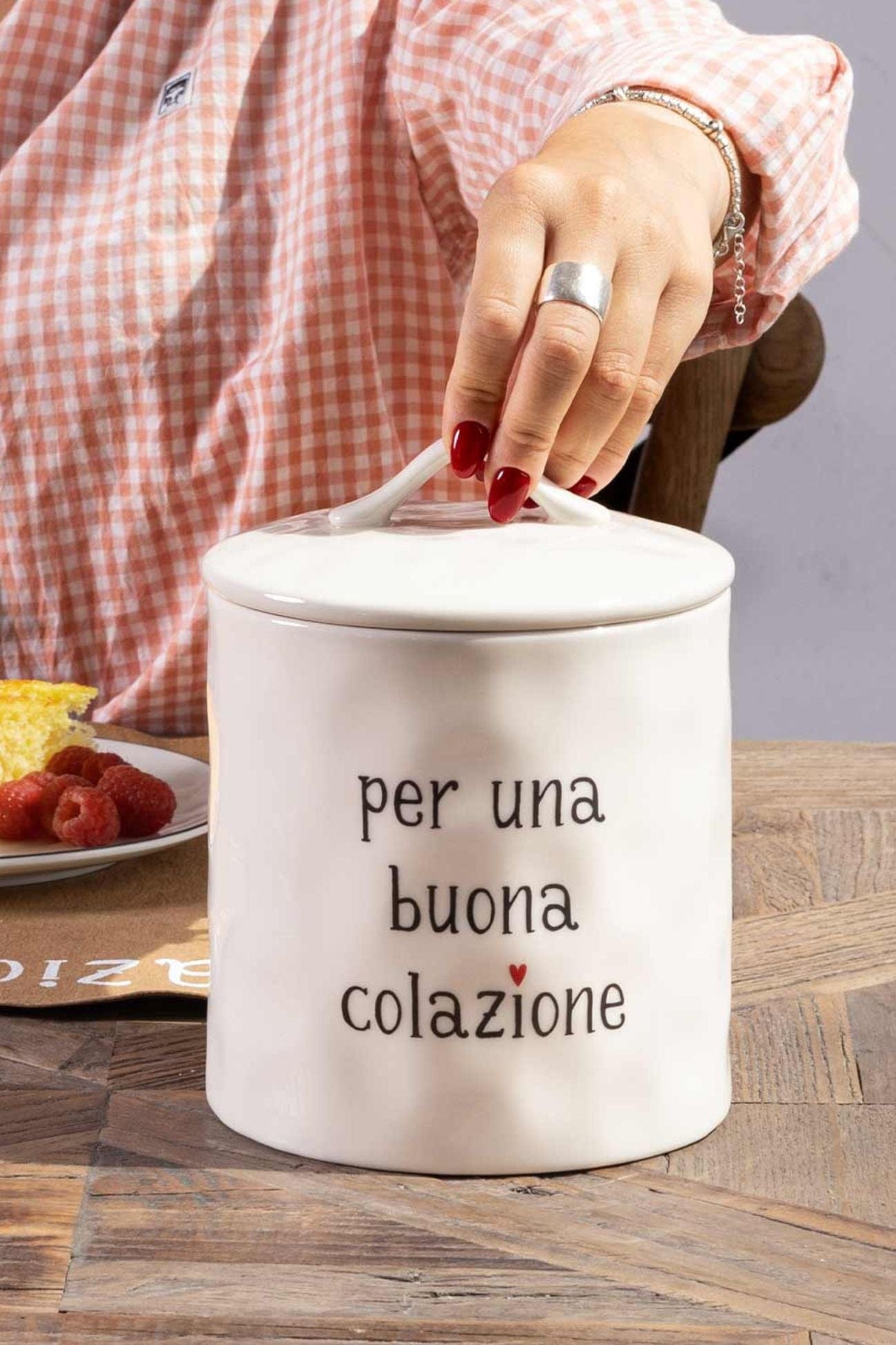 Simple Day Per Una Buona Colazione Per Una Buona Colazione - Barattolo in gres bianco Per una buona colazione | Simple Day