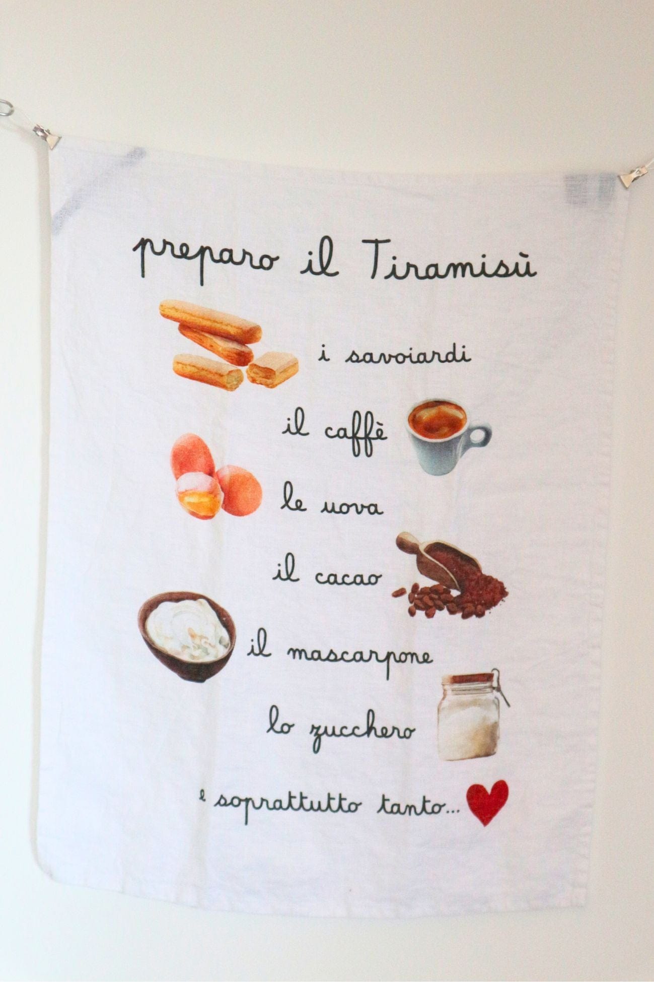 Simple Day Tiramisù Oggi Cucino Io - Canovaccio in lino Tiramisù | Simple Day