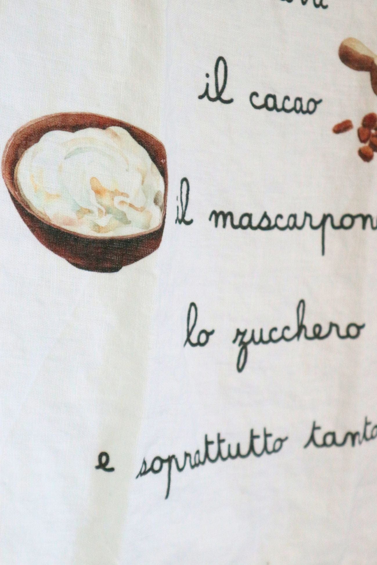 Simple Day Tiramisù Oggi Cucino Io - Canovaccio in lino Tiramisù | Simple Day