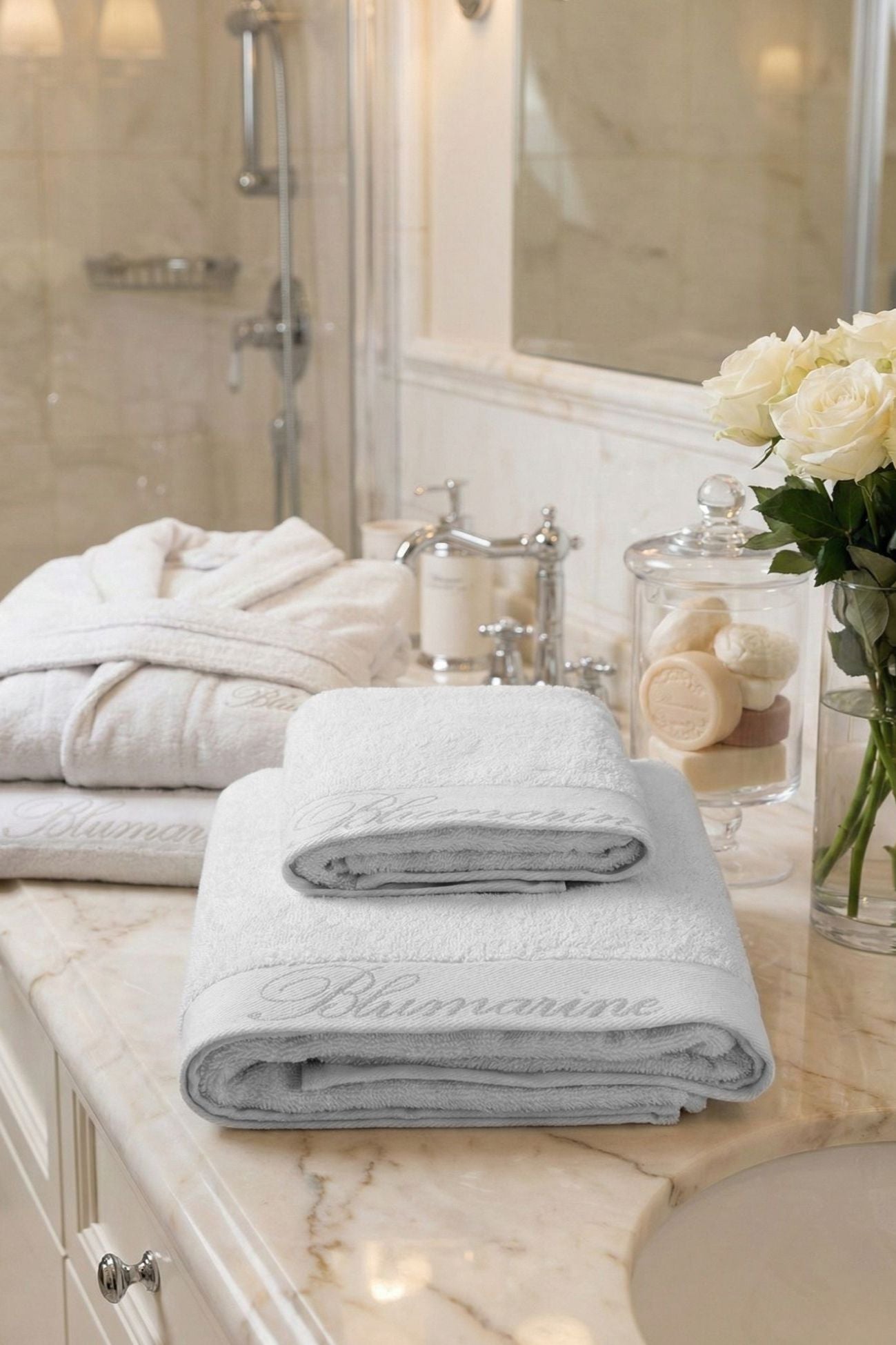 Spa Coppia Asciugamani Bianco