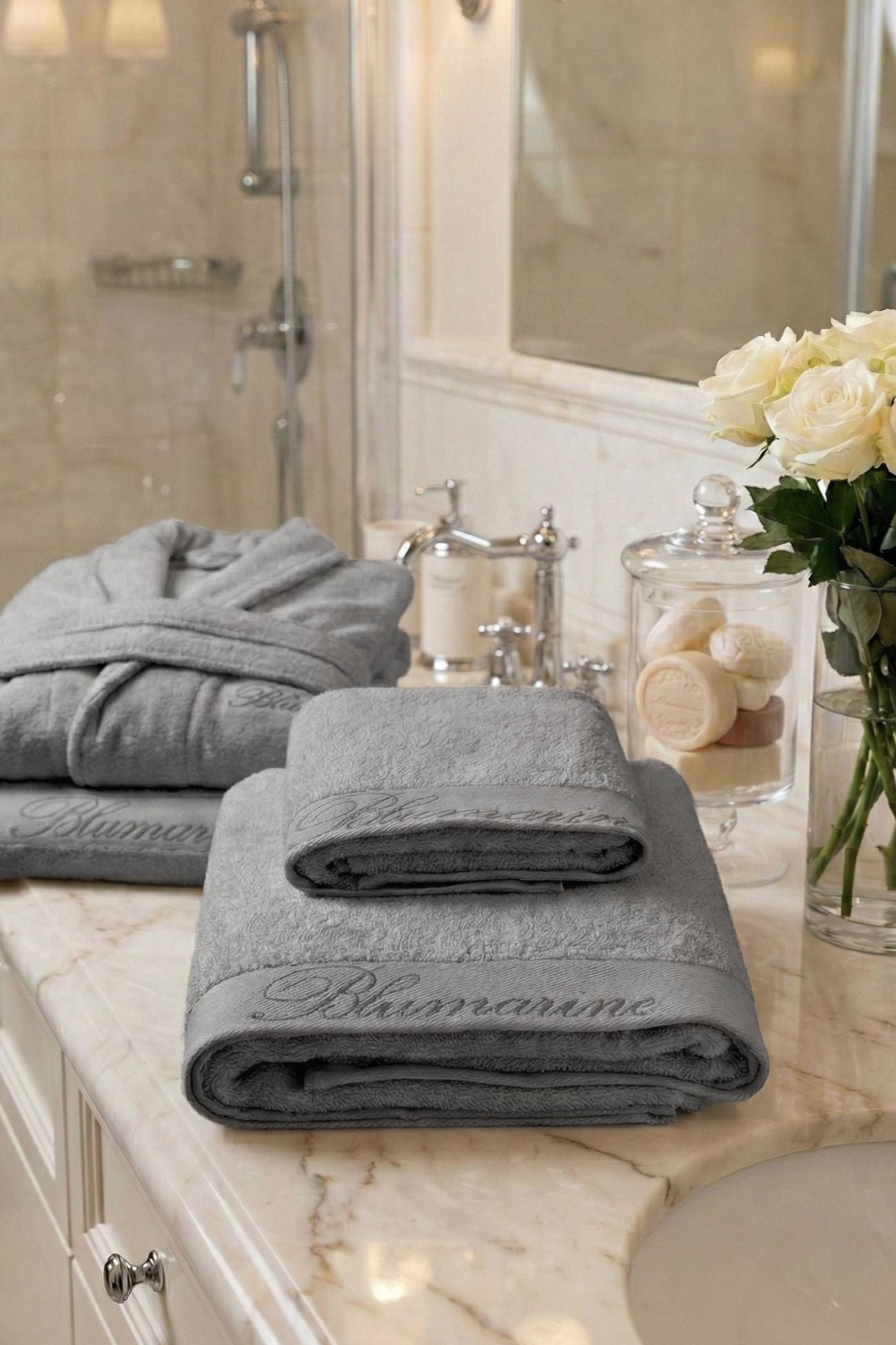 Spa Coppia Asciugamani Silver