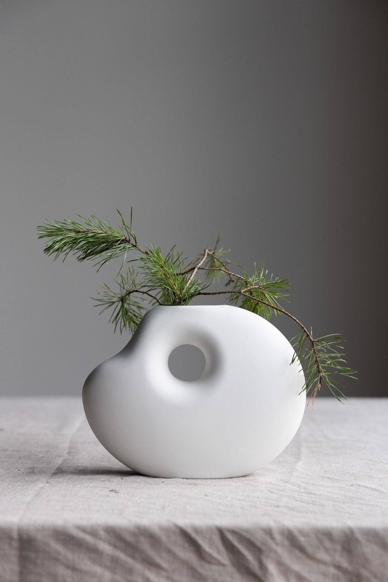 Storefactory Scandinavia Lunden Lunden - Vaso di design in ceramica bianca opaca | Storefactory Scandinavia