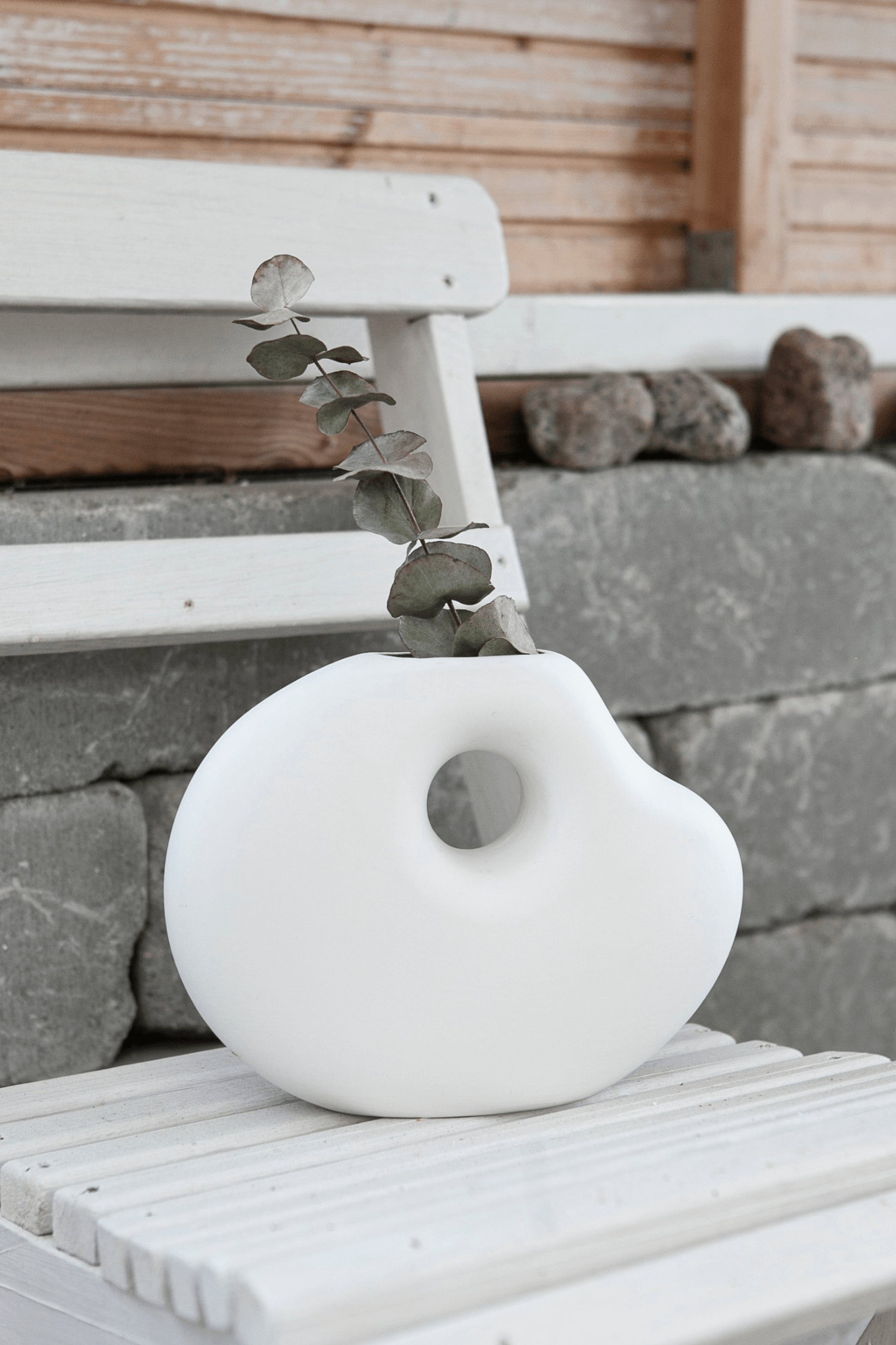 Storefactory Scandinavia Lunden Vaso di design in ceramica bianca opaca