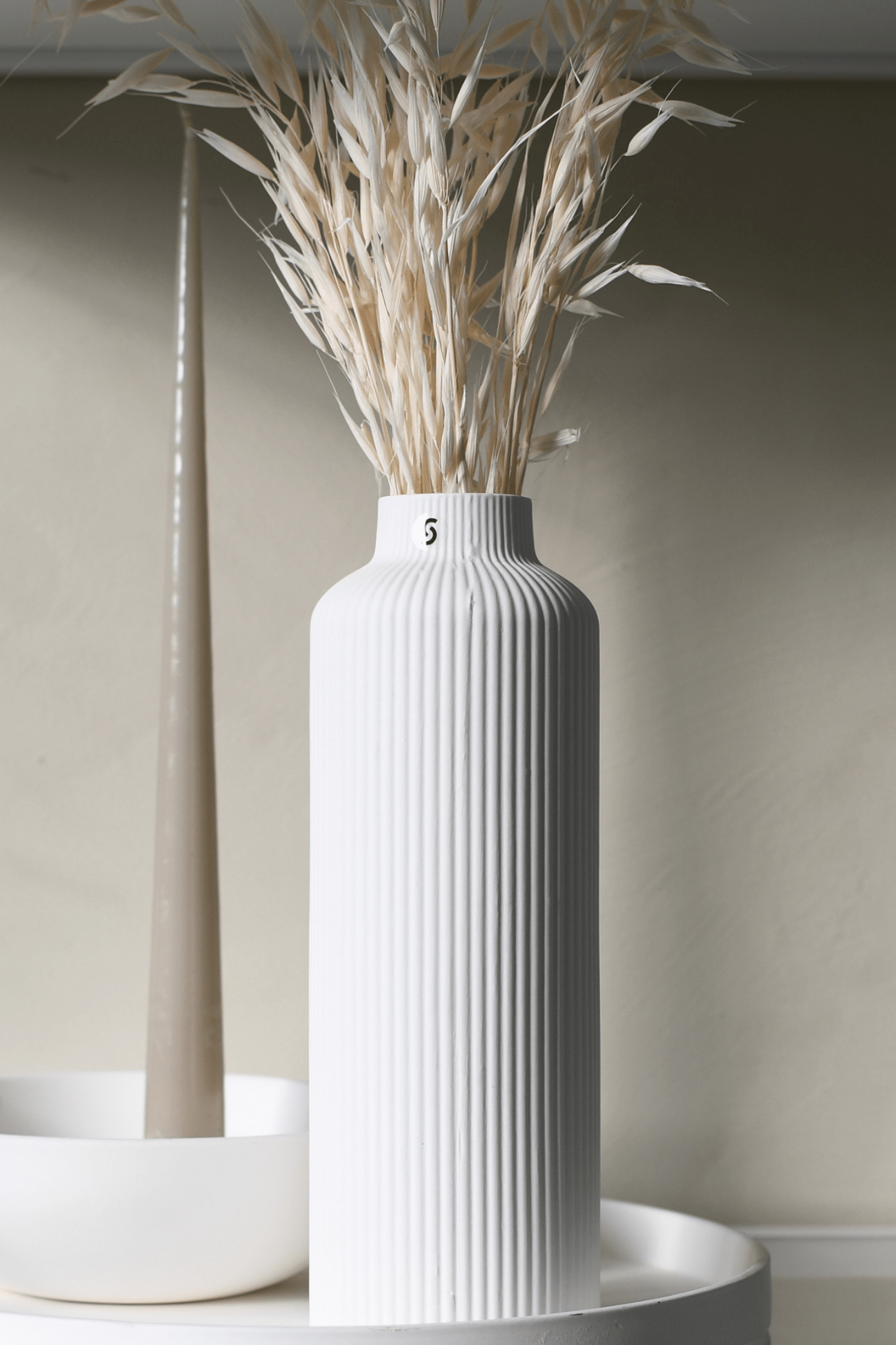 Storefactory Scandinavia Nordic Vaso di design Ådala in ceramica opaca bianca