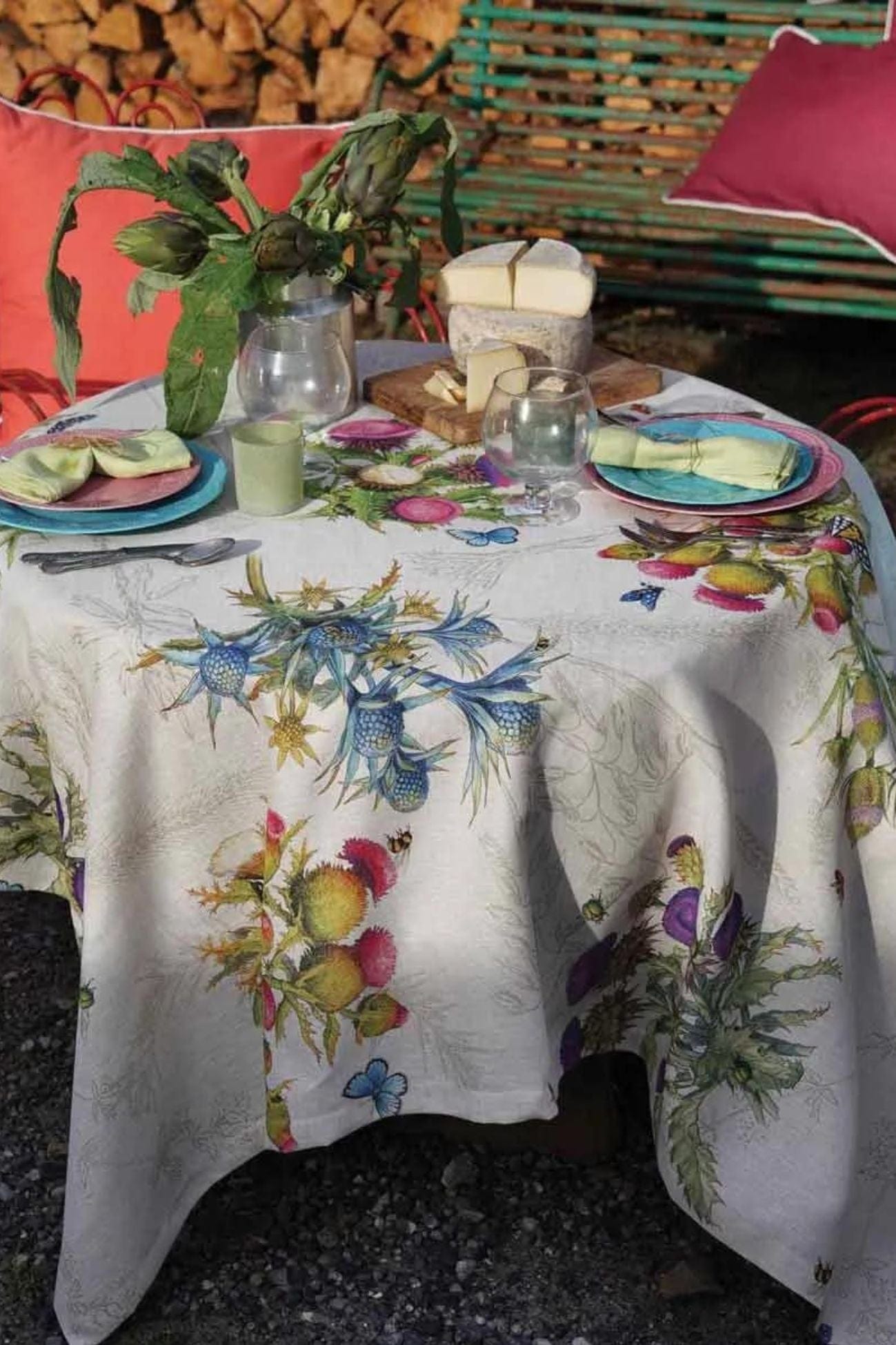 Tessitura Toscana Telerie Cynar Cynar - Tovaglia in puro lino con orlo semplice varie misure | Tessitura Toscana Telerie