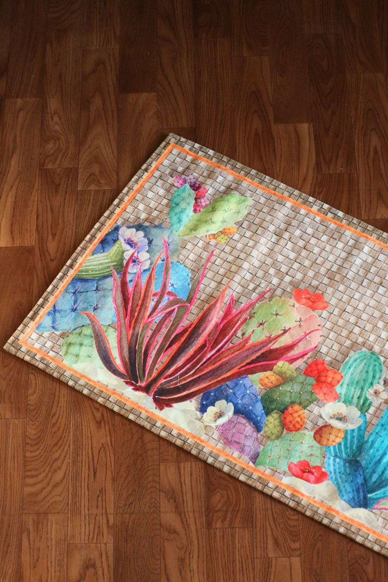 Tessitura Toscana Telerie Kactus Kactus - Tappeto TipTapp antiscivolo in poliestere riciclato 120x52 | Tessitura Toscana Telerie