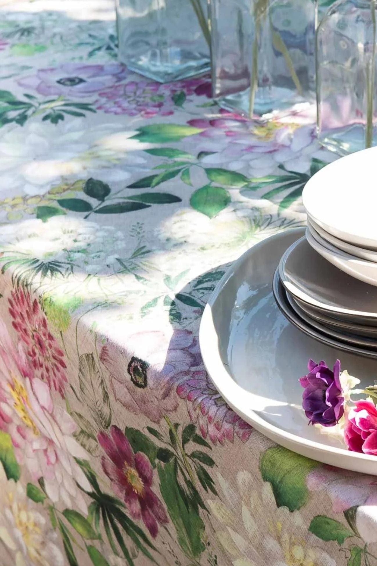 Tessitura Toscana Telerie Le Vie En Rose Le Vie En Rose - Tovaglia in puro lino con orlo semplice varie misure | Tessitura Toscana Telerie