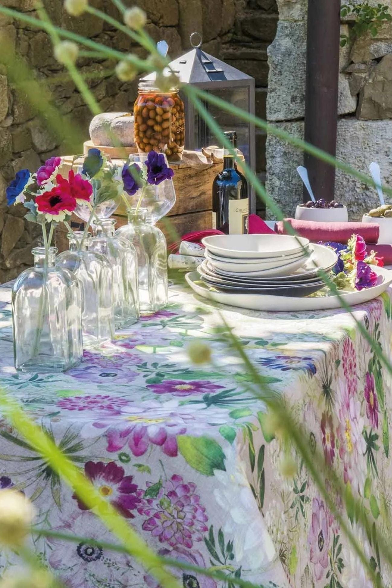 Tessitura Toscana Telerie Le Vie En Rose Le Vie En Rose - Tovaglia in puro lino con orlo semplice varie misure | Tessitura Toscana Telerie