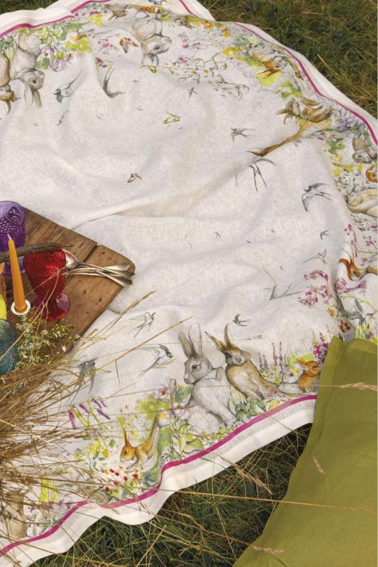 Tessitura Toscana Telerie Remì Remì - Tovaglia pasquale in puro lino con orlo semplice varie misure | Tessitura Toscana Telerie