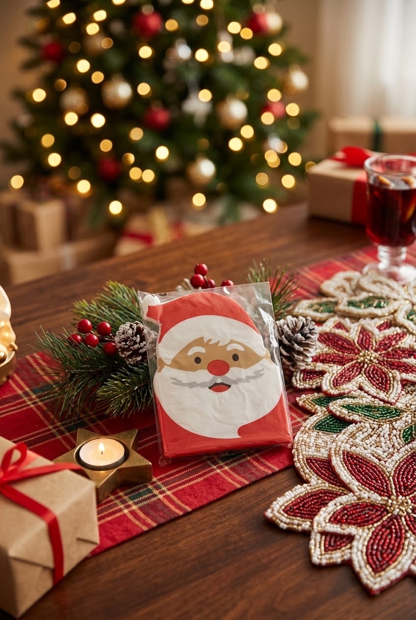 Santa Claus Shaped Napkins
