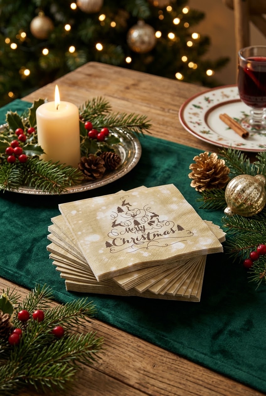 Merry Christmas Paper Napkins