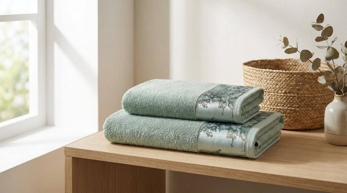 Geo Tartan Green Coppia Spugna Verde - Orizzontale