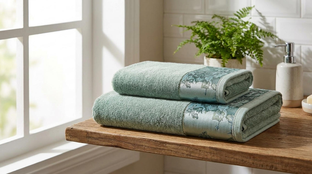 Geo Tartan Green Telo Bagno Verde - Orizzontale