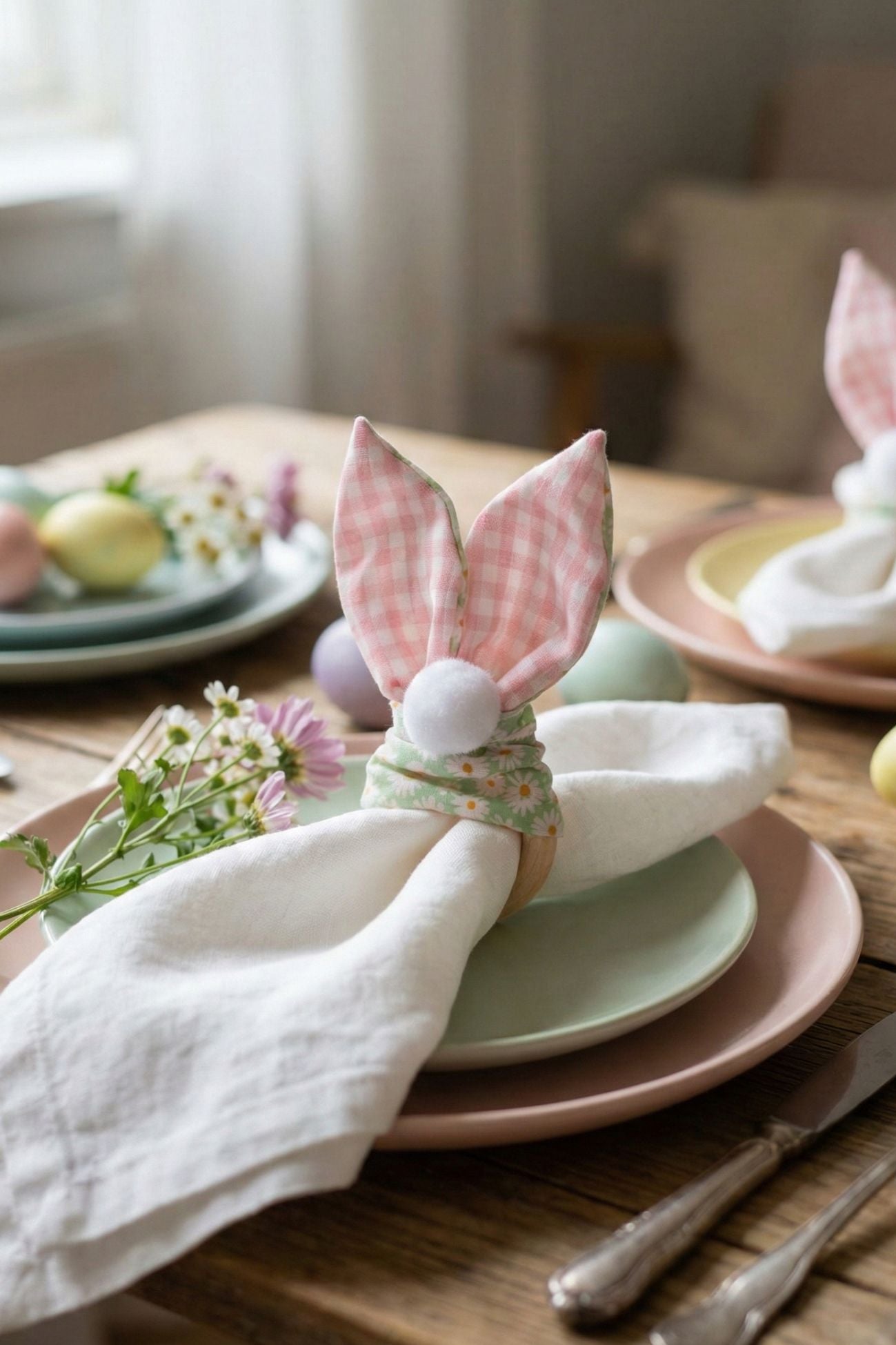 Pepen Portatovagliolo Coniglio Orecchie Quadri