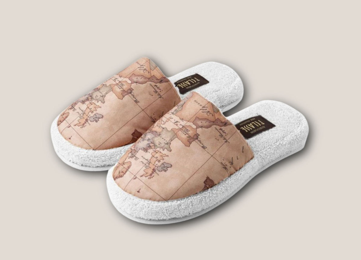 Geo Classic White Slippers