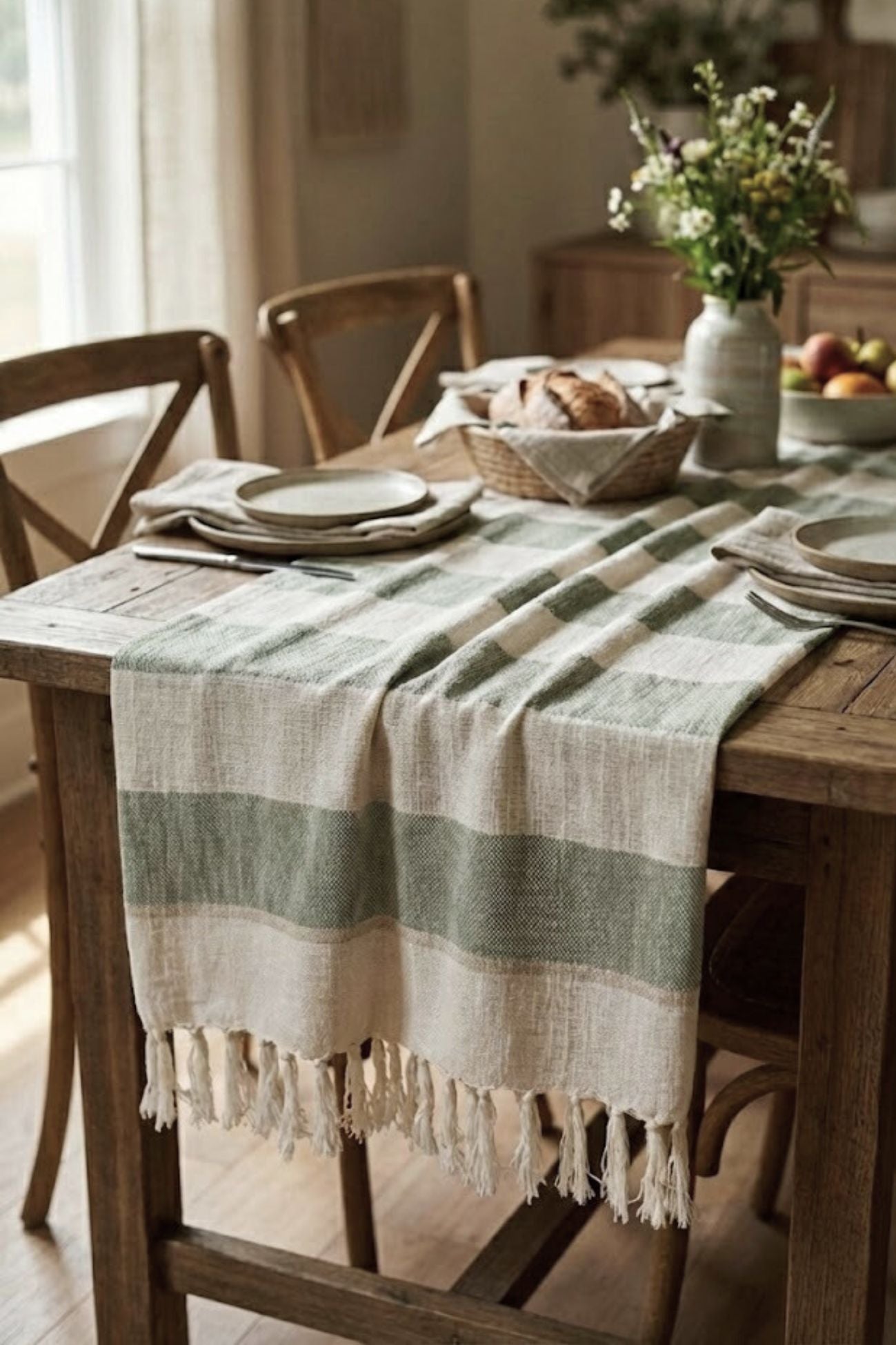 Righe Toscane Copritutto Verde