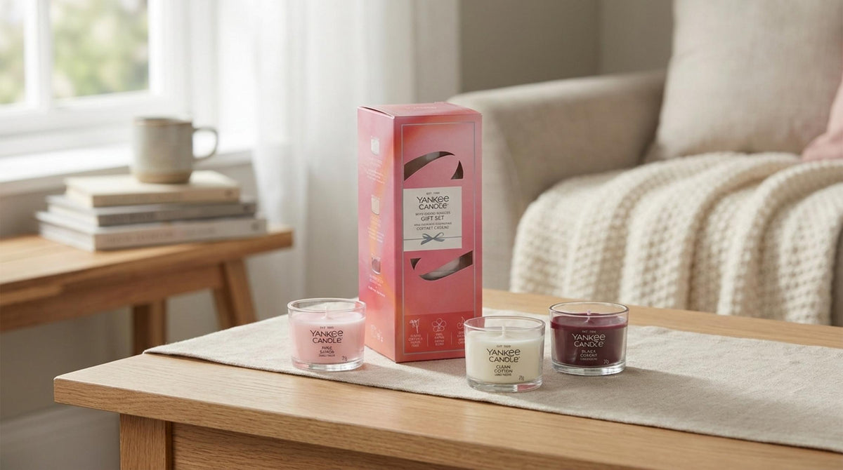 Mini Mood Makers Confezione Regalo 3 Candele Votive in Vetro - Orizzontale