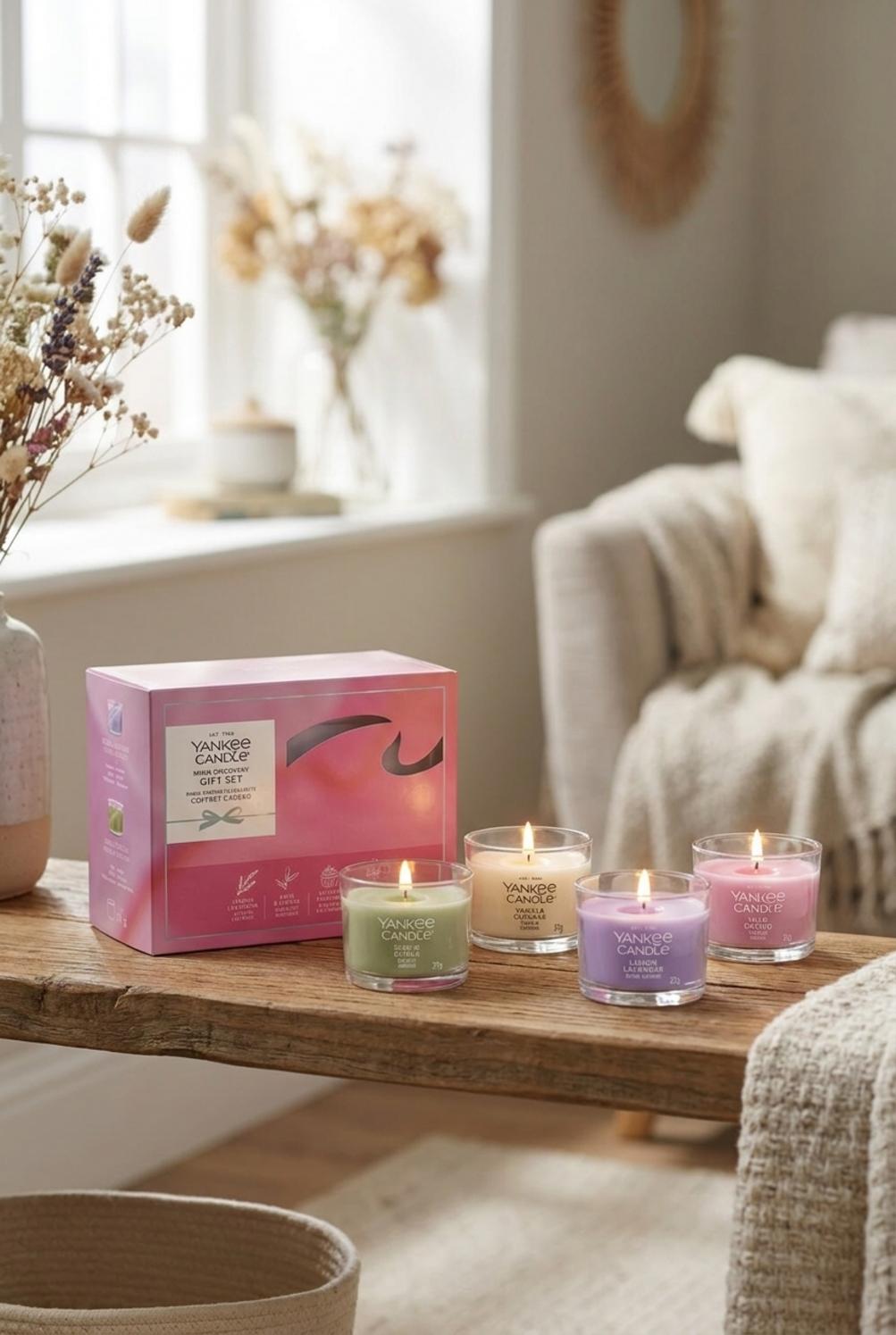 Minis Discovery Confezione Regalo 4 Candele Votive in Vetro