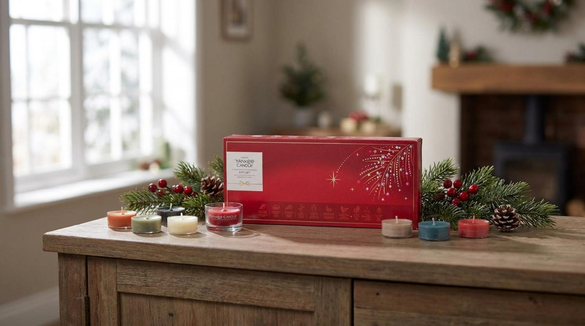 Scented Moments Selection Natale Confezione Regalo 10 Tea Light e Portacandela - Orizzontale